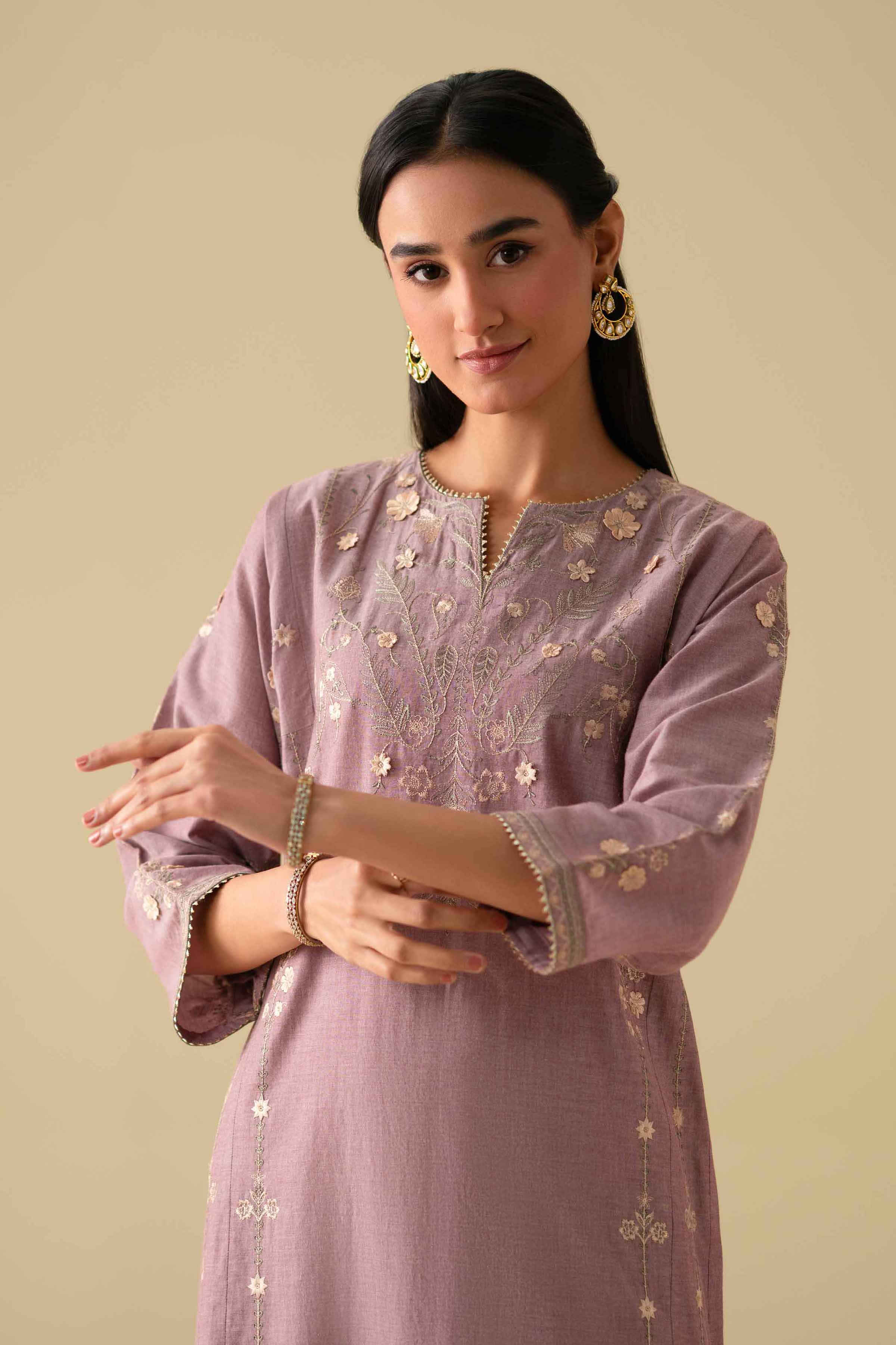 2 Piece - Embroidered Suit - KFE26-36