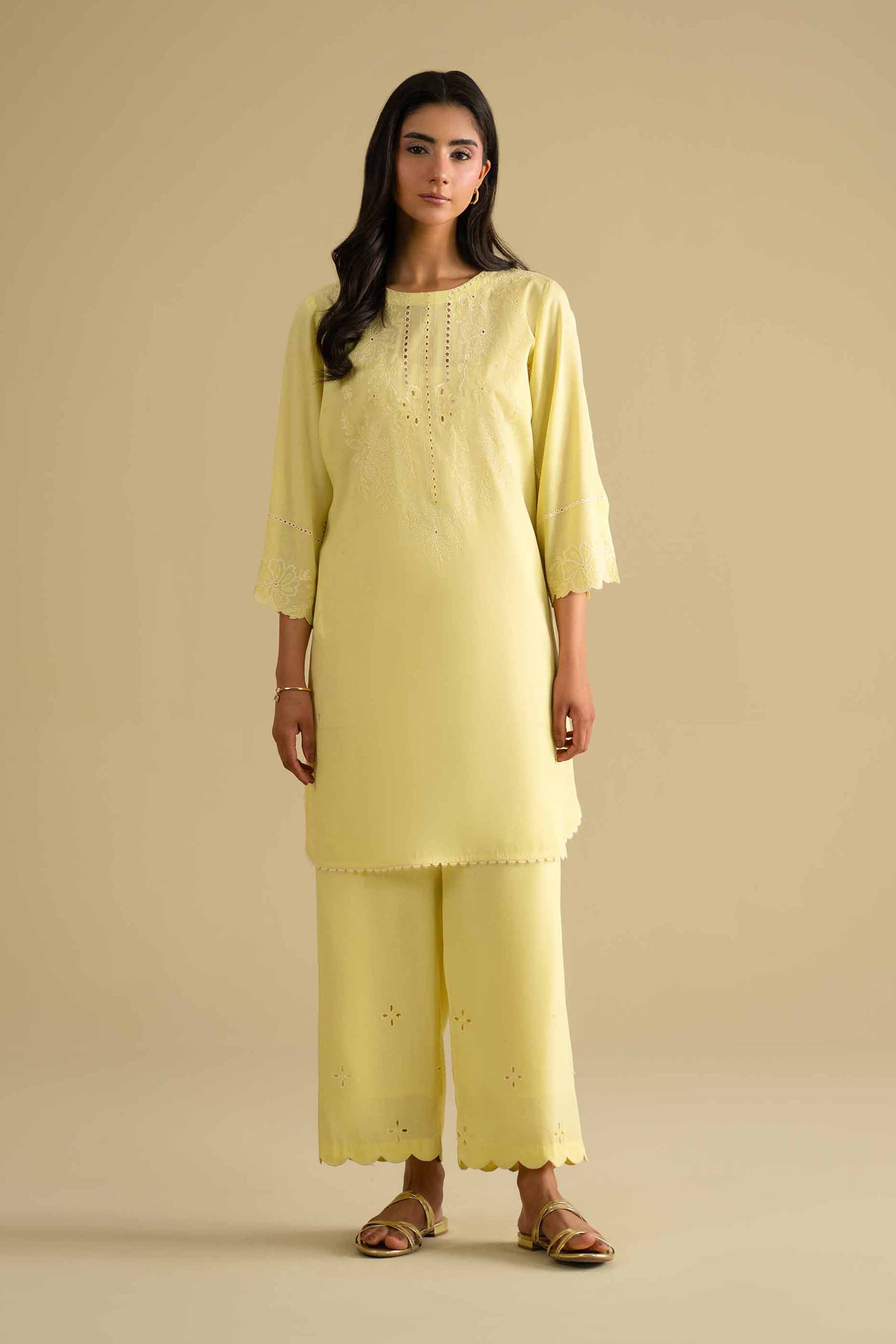 2 Piece - Embroidered Suit - KFE26-39