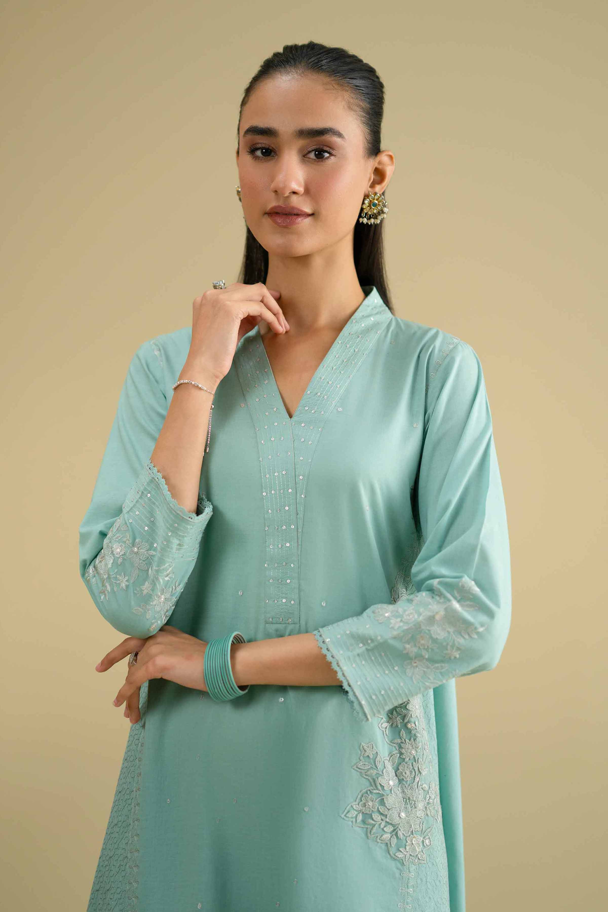 2 Piece - Embroidered Suit - KFE26-43