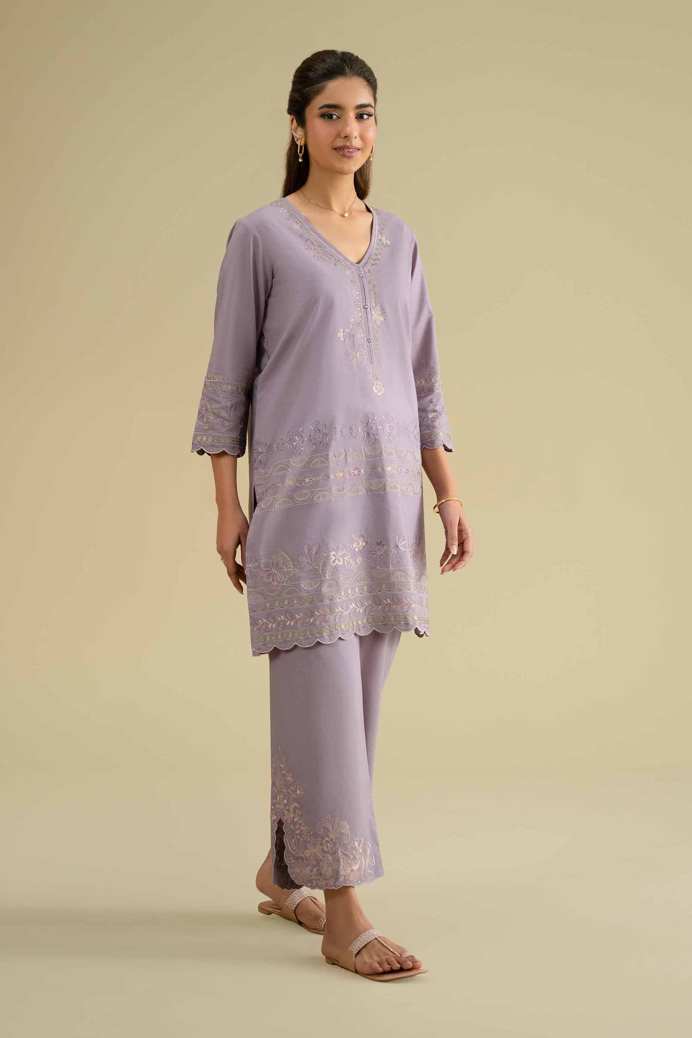 2 Piece - Embroidered Suit - KFE26-52