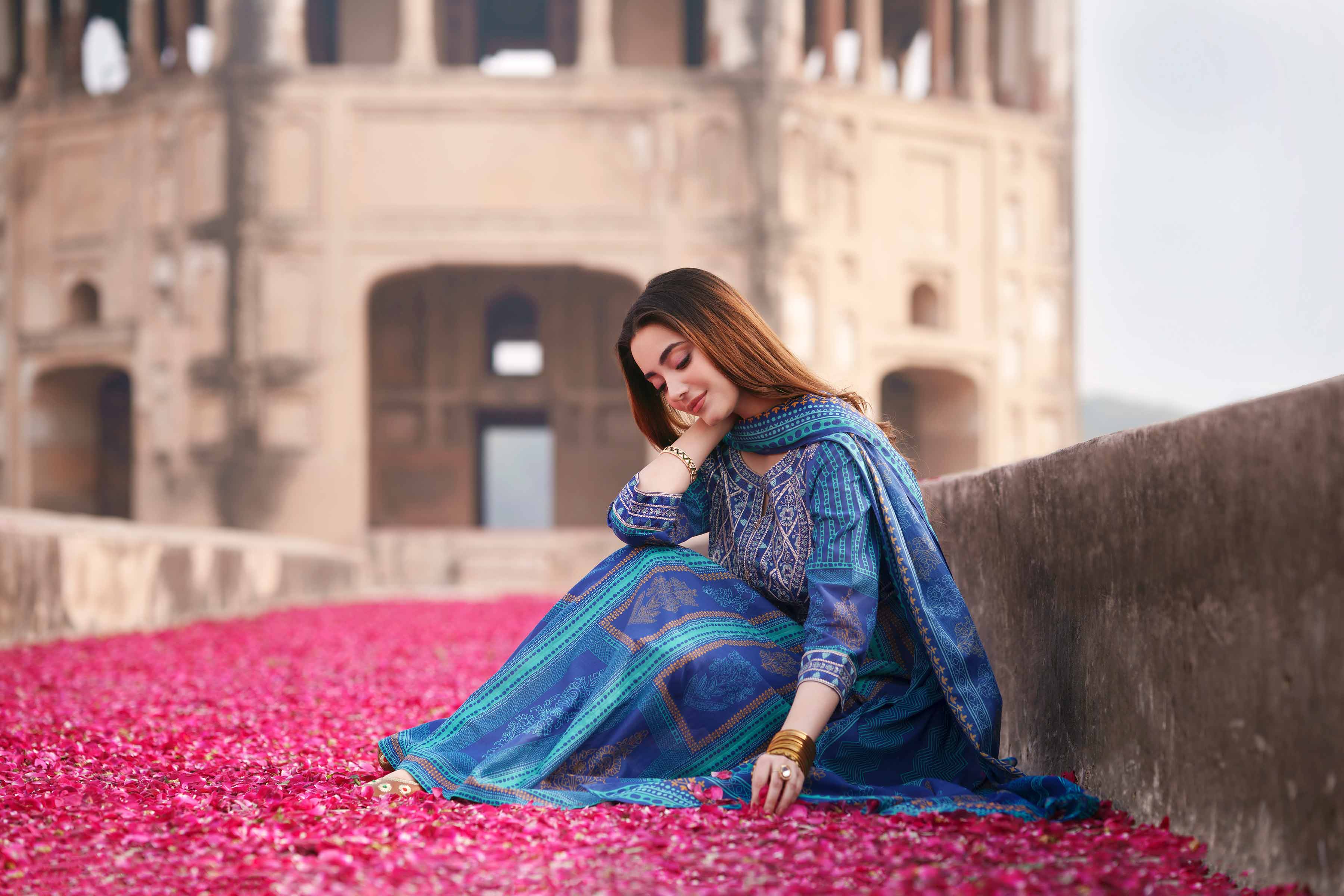 3 Piece - Printed Embroidered Suit - KFE26-87