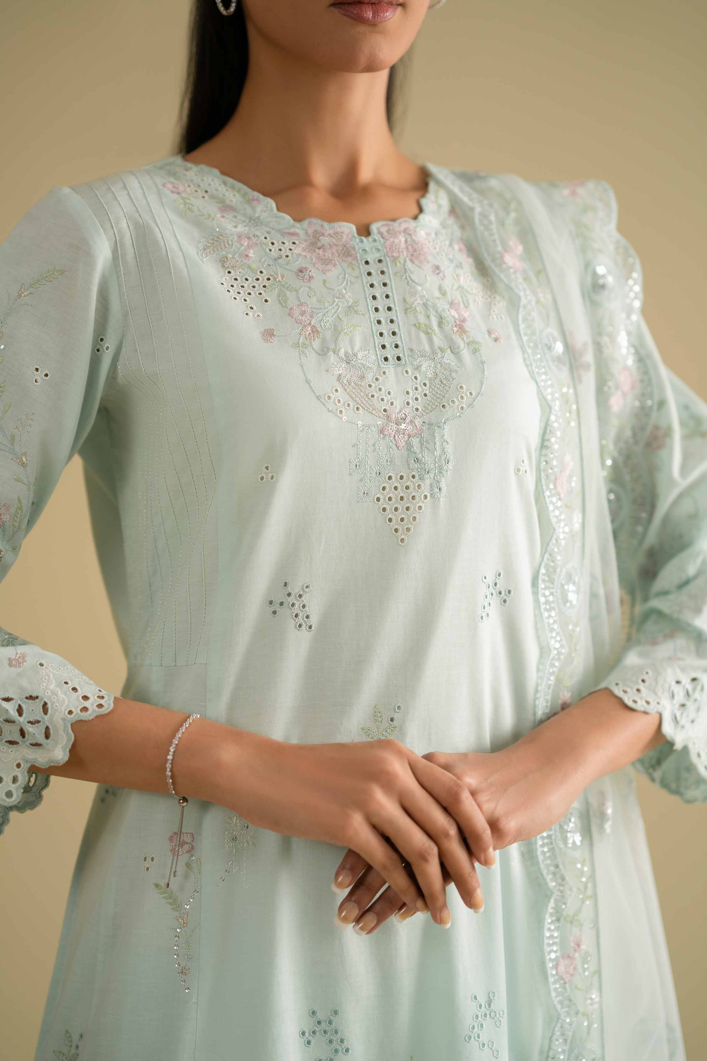 3 Piece - Embroidered Suit - KFE26-91