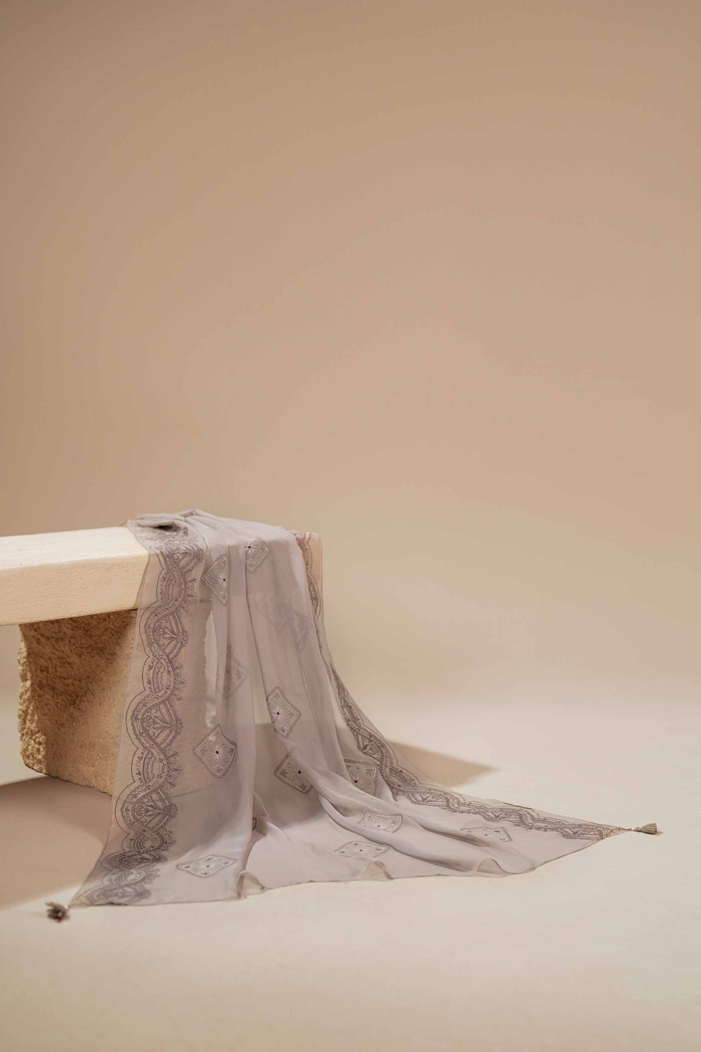 Embroidered Dupatta - KFS25-101