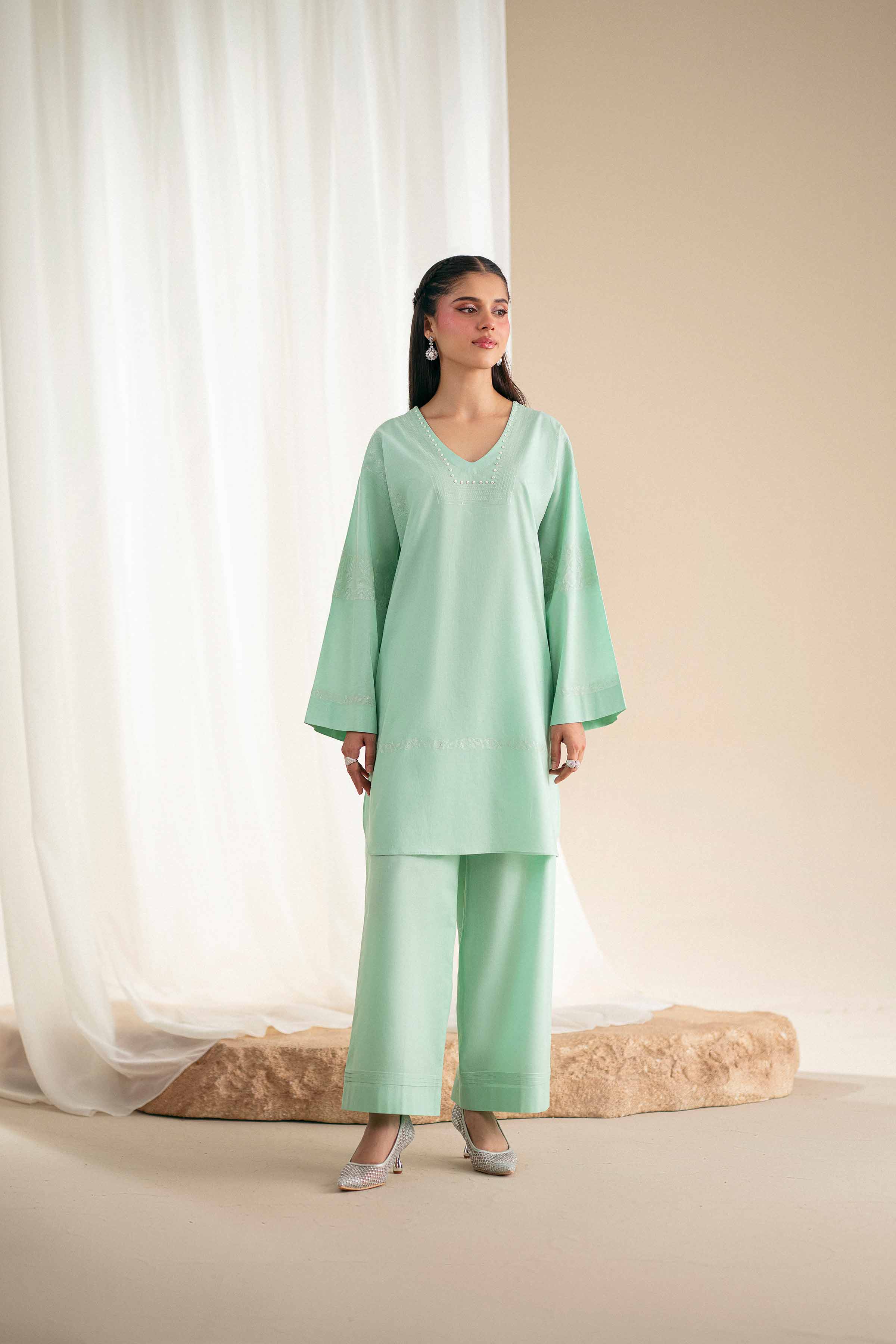 2 Piece - Embroidered Suit - KFS25-110