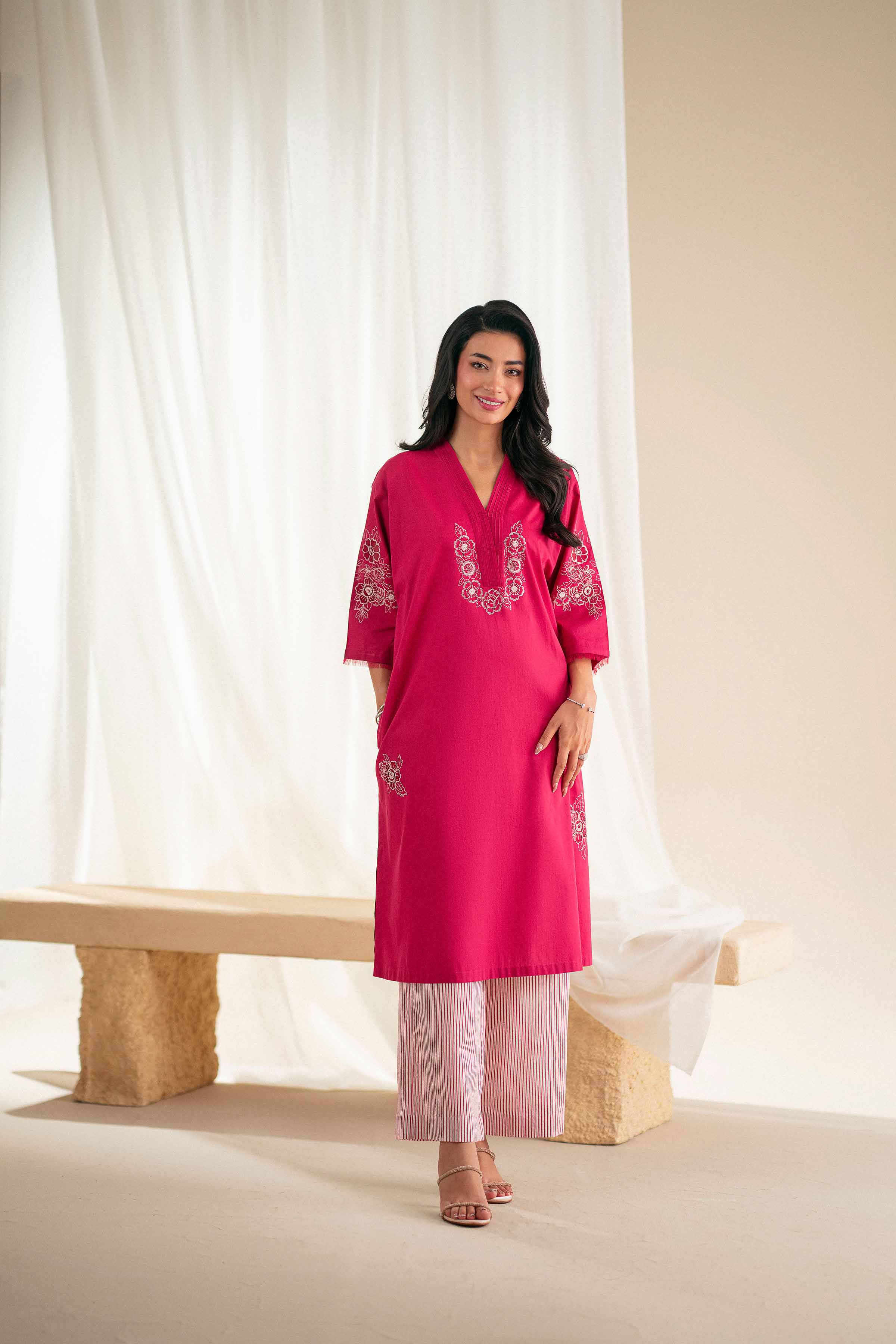 2 Piece - Embroidered Suit - KFS25-118