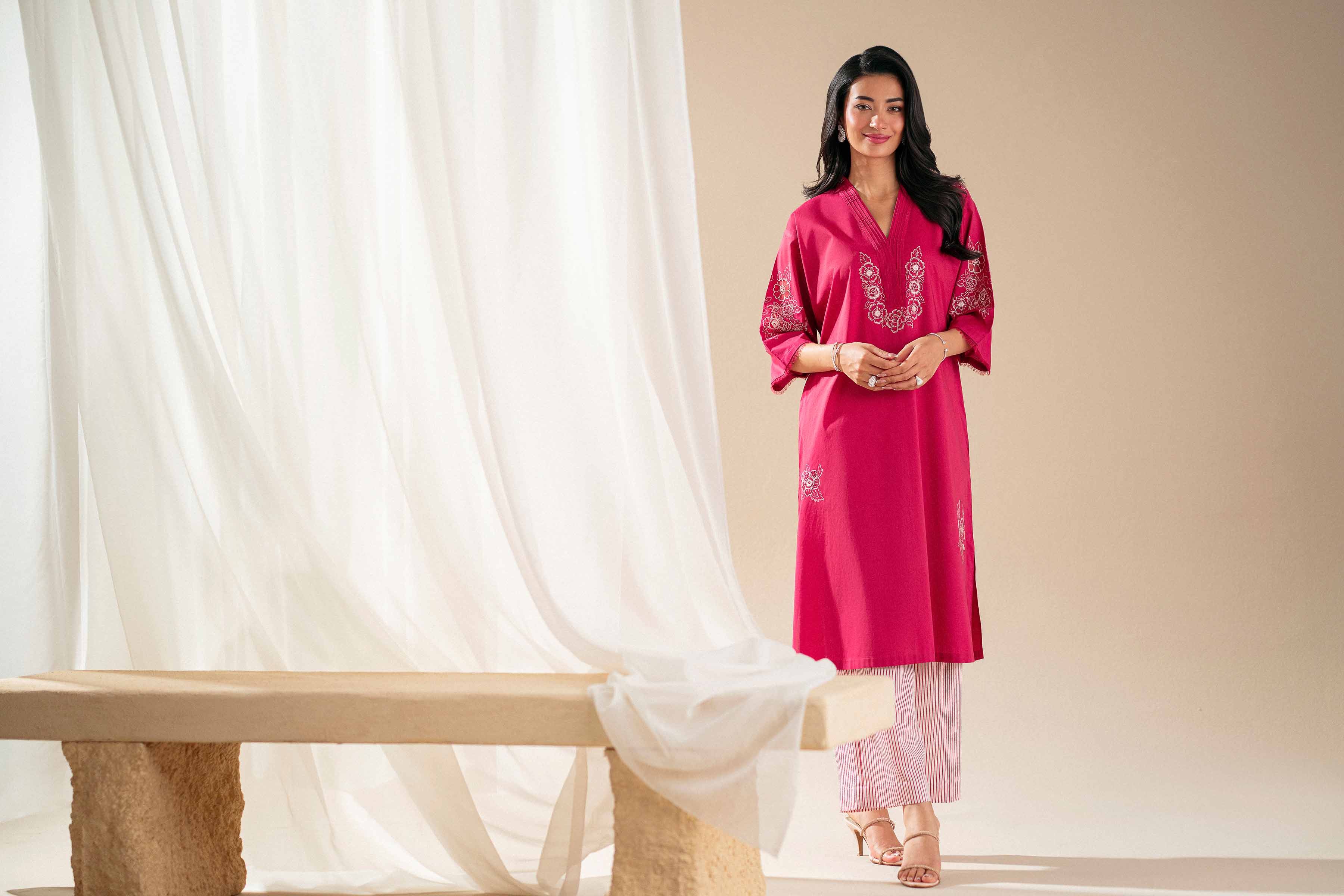 2 Piece - Embroidered Suit - KFS25-118