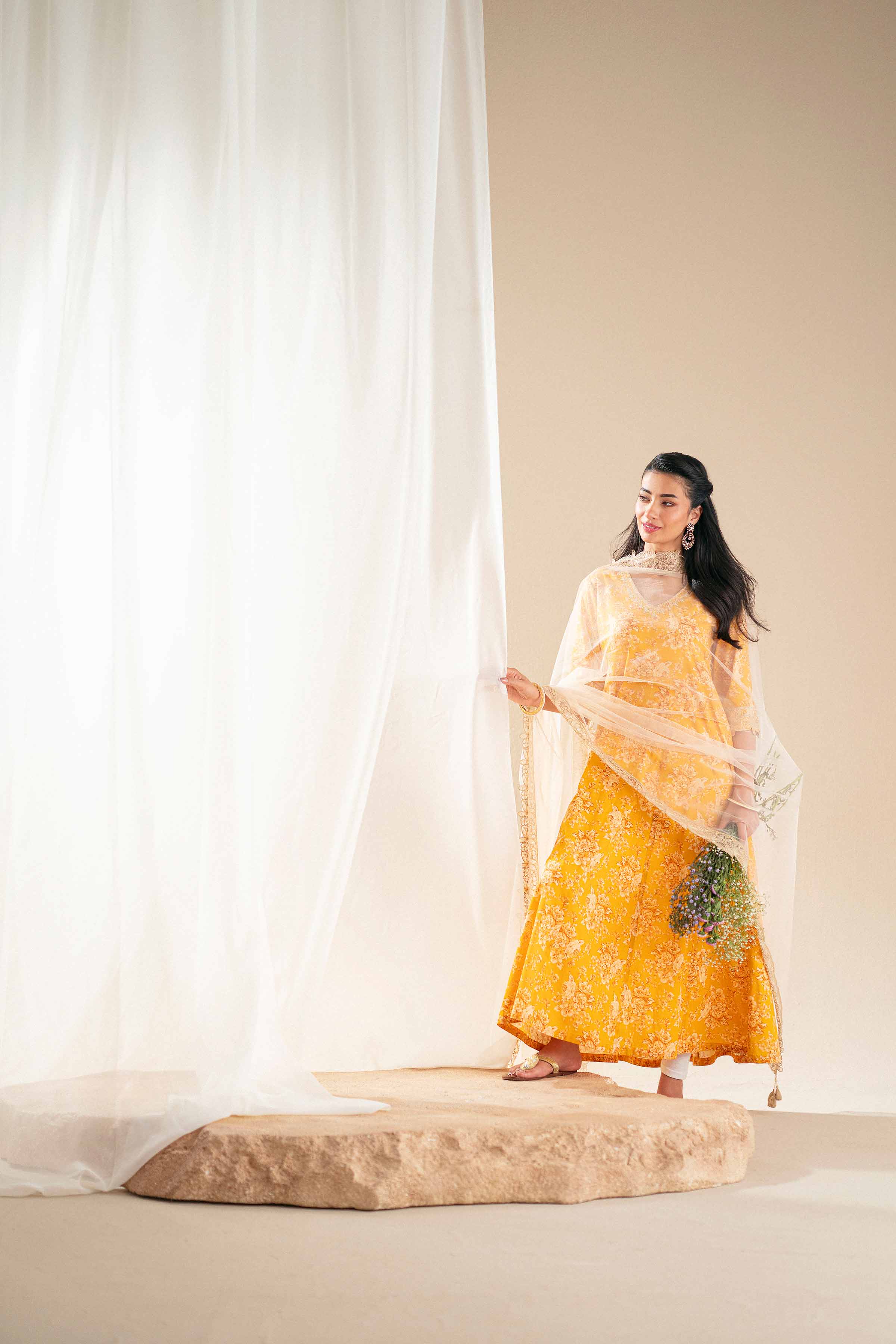 2 Piece - Printed Embroidered Suit - KFS25-121