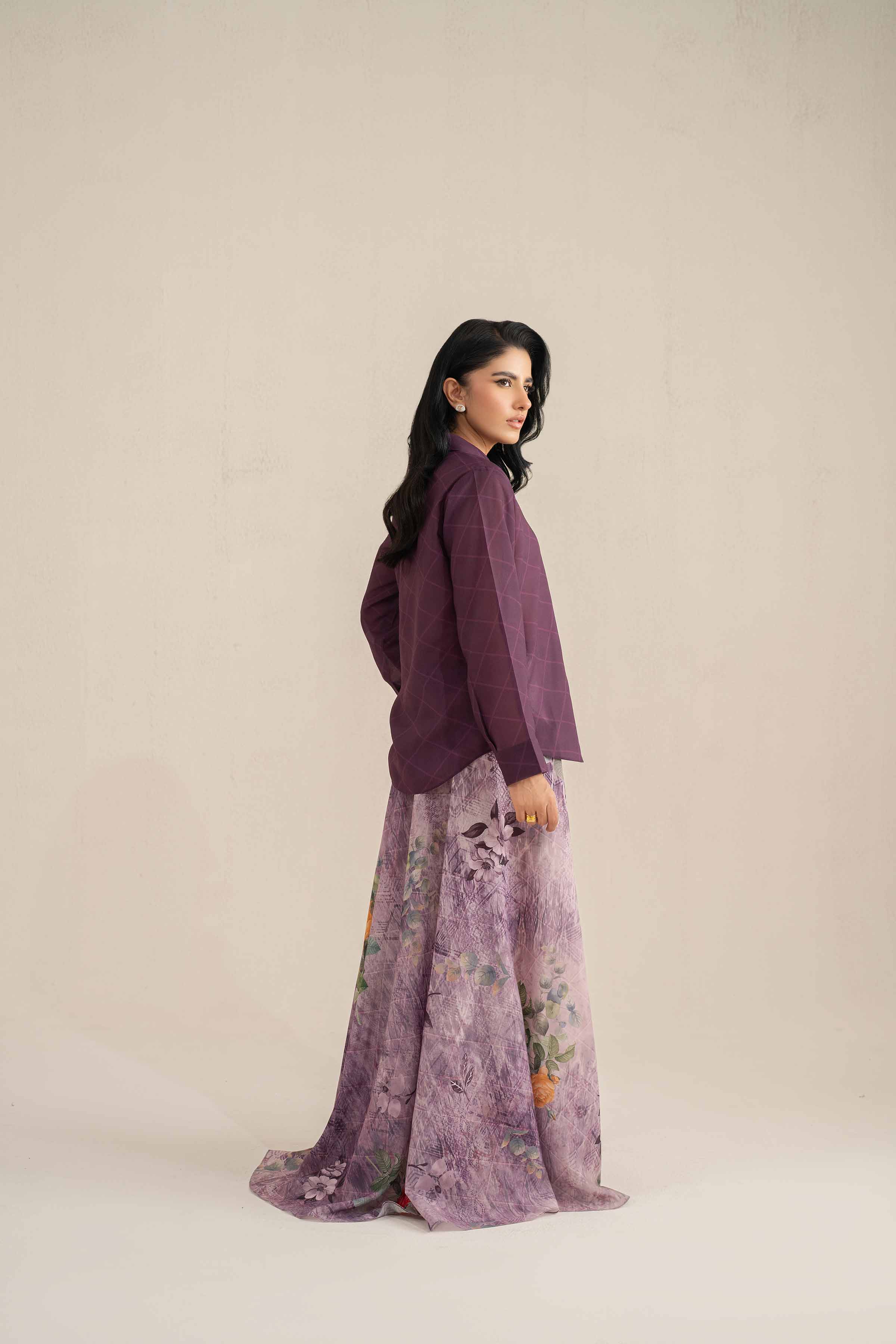 NishatUAE - Purple Printed 2-piece Ready To Wear Dress