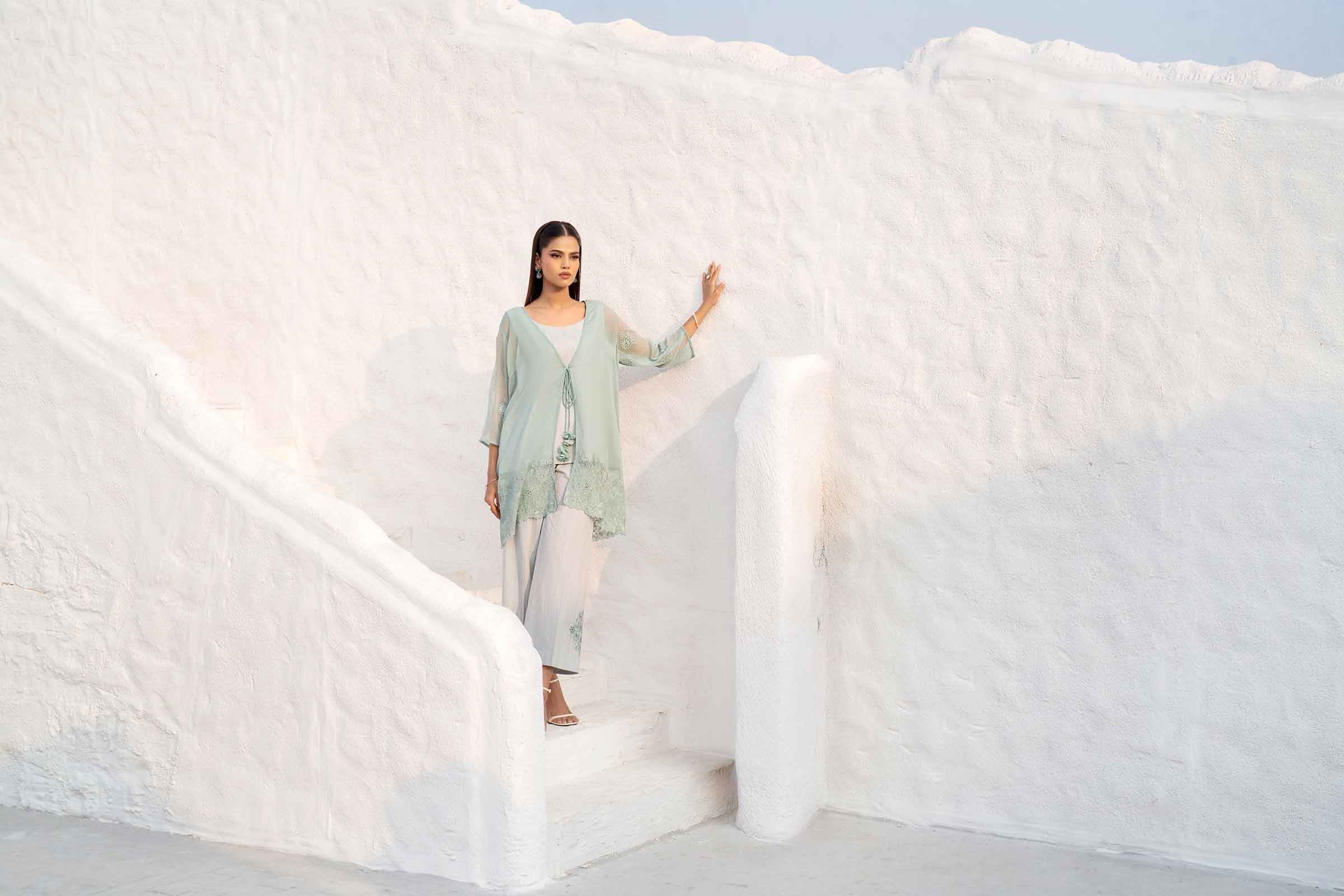 3 Piece - Embroidered Suit - KFS25-62