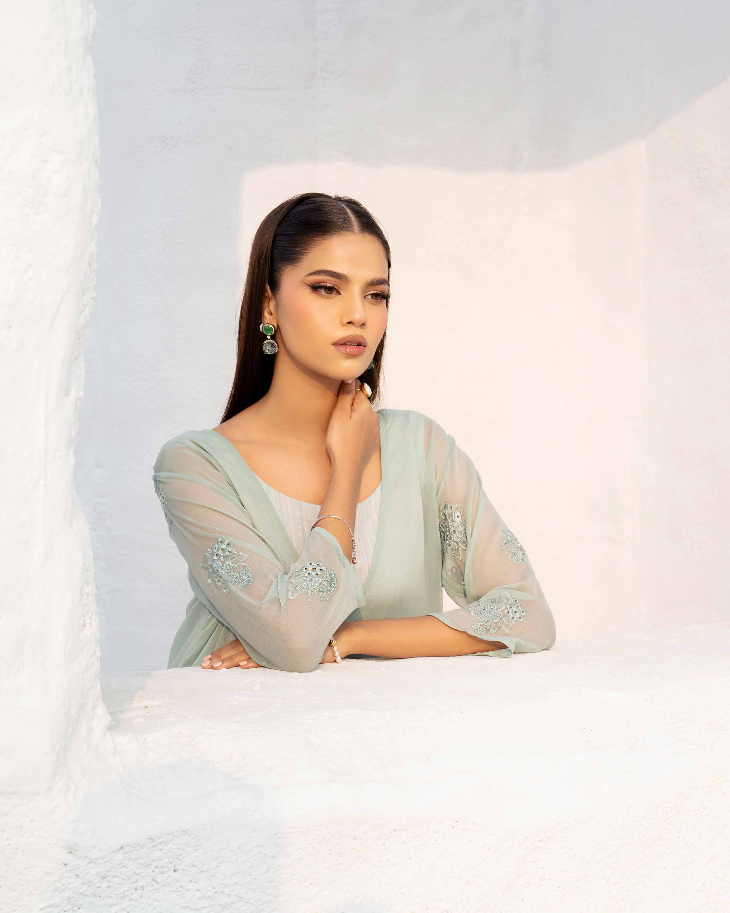 3 Piece - Embroidered Suit - KFS25-62