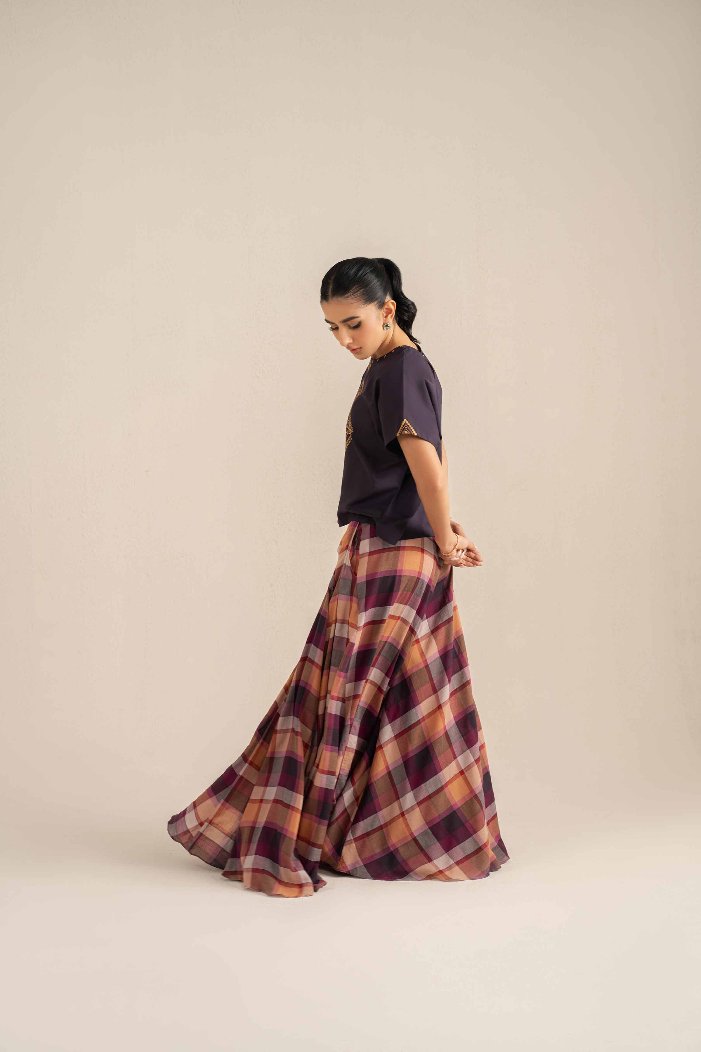 NishatUAE - Purple Embroidered 2-piece Ready To Wear Dress