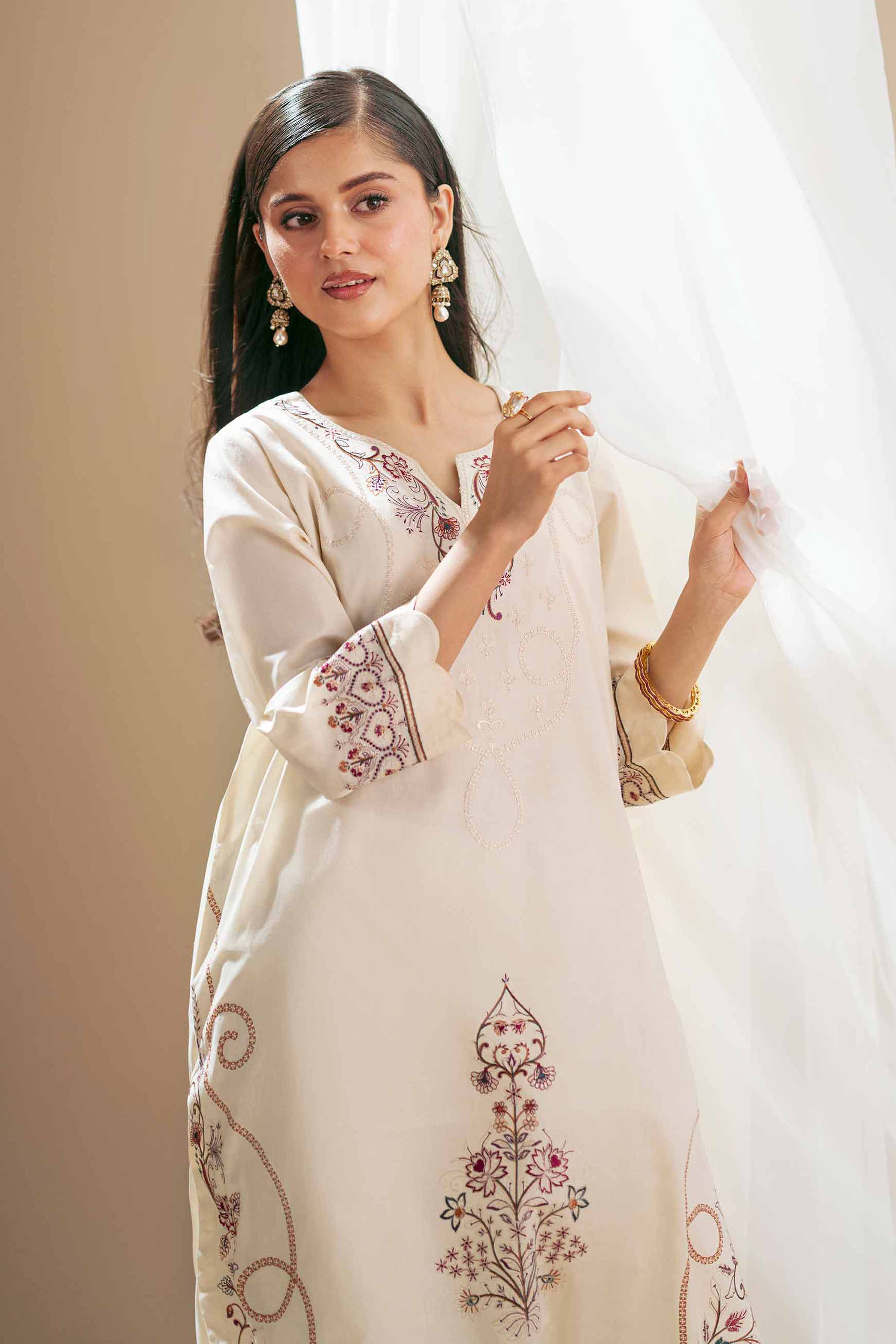 2 Piece - Embroidered Suit - KFS25-77