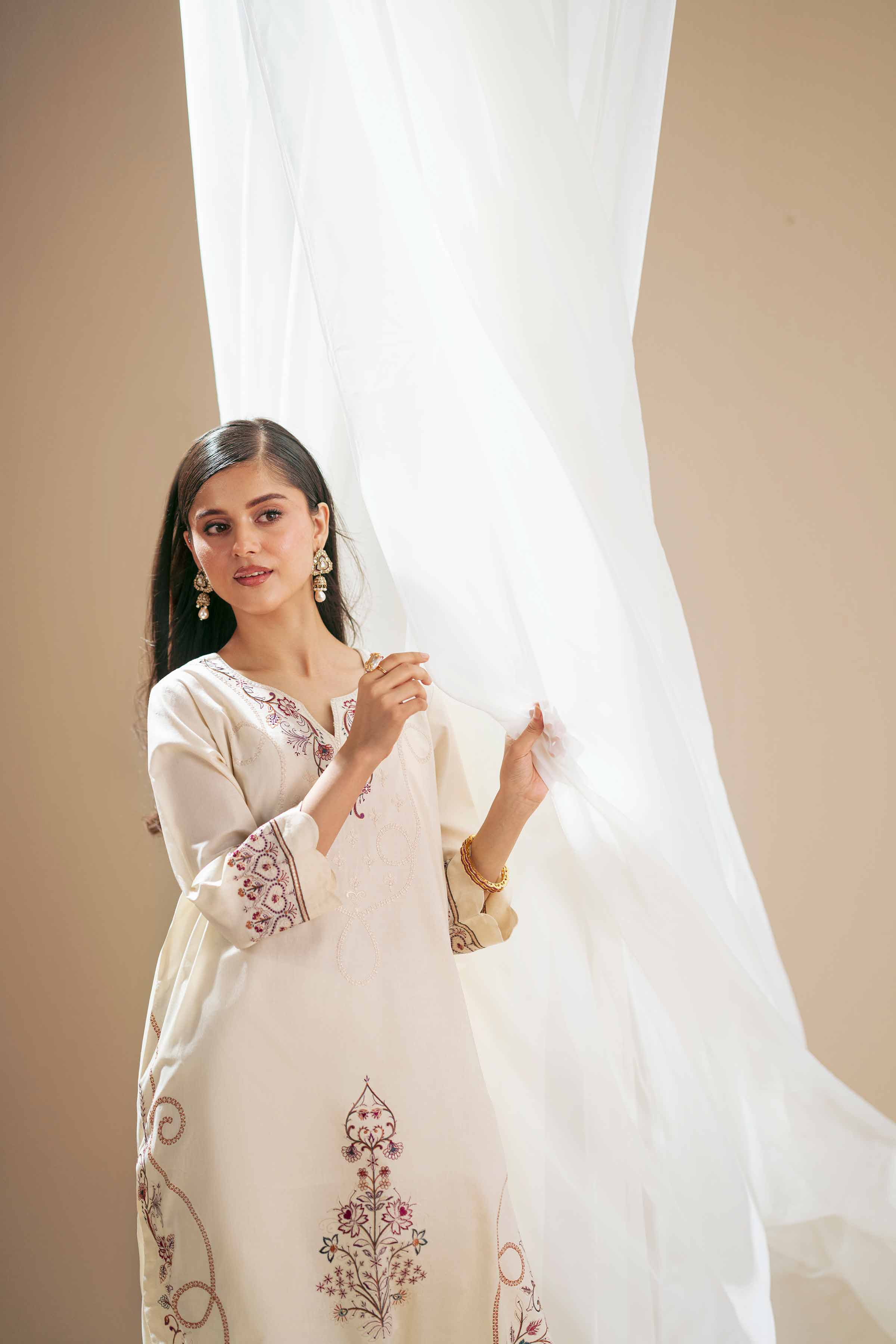 2 Piece - Embroidered Suit - KFS25-77