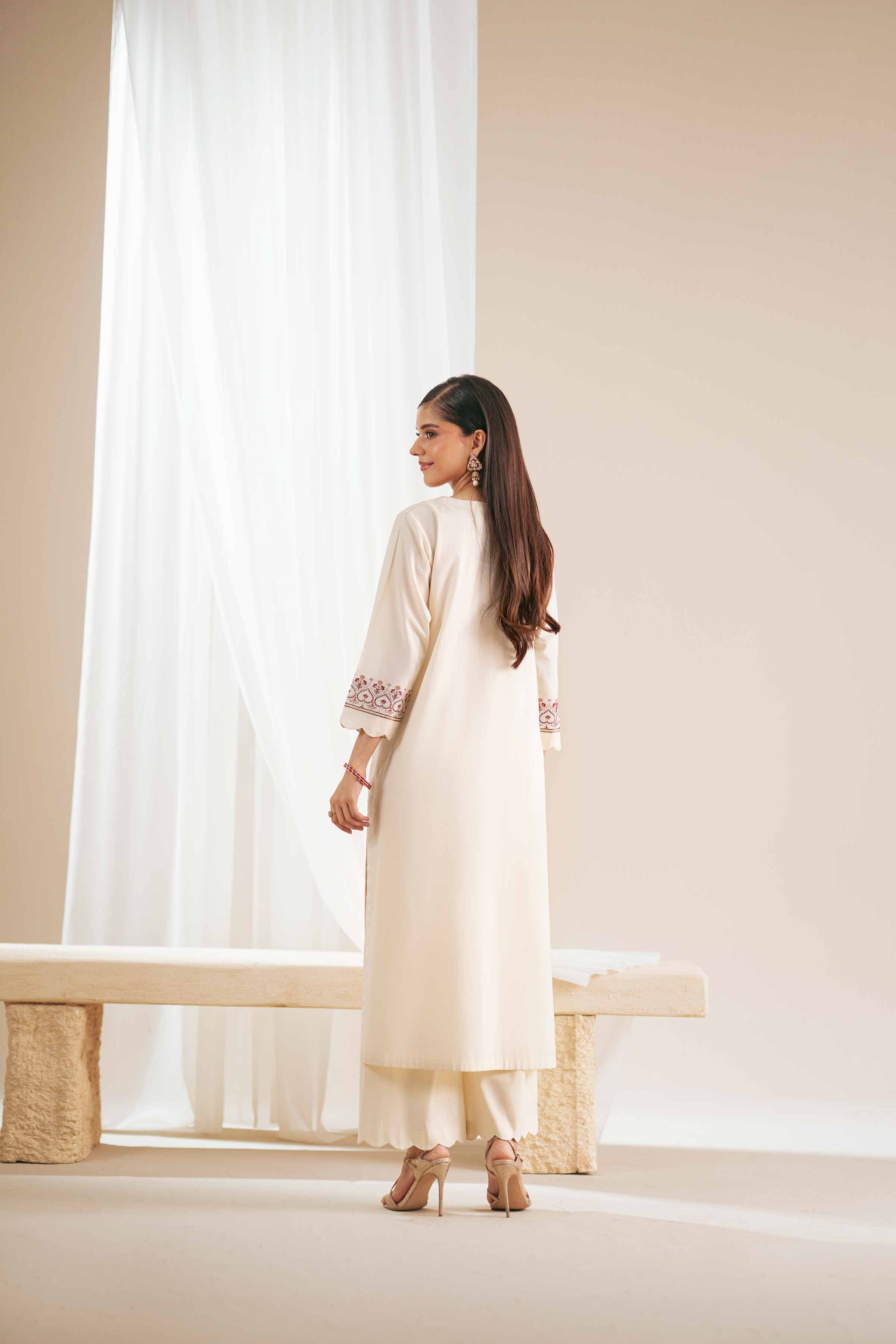 2 Piece - Embroidered Suit - KFS25-77