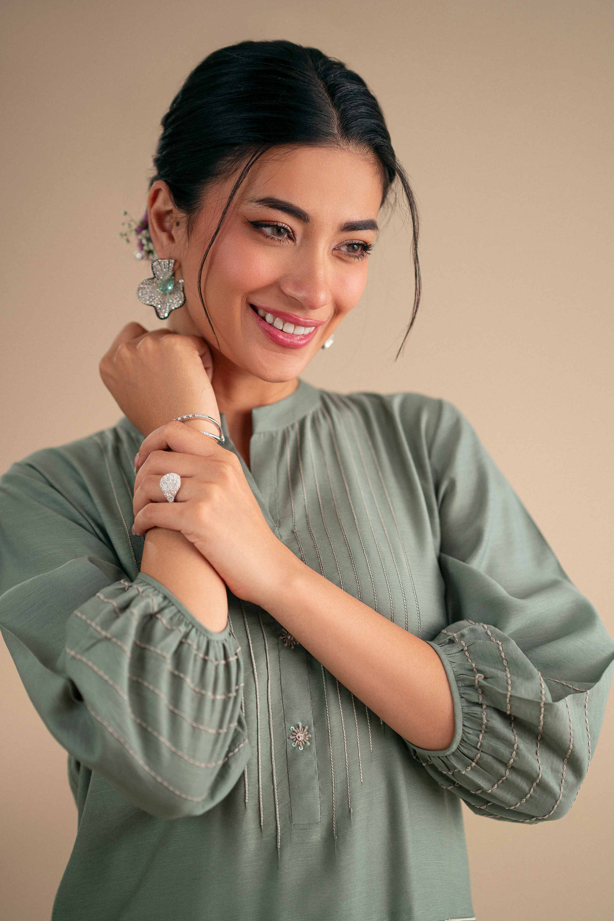 2 Piece - Embroidered Suit - KFS25-90