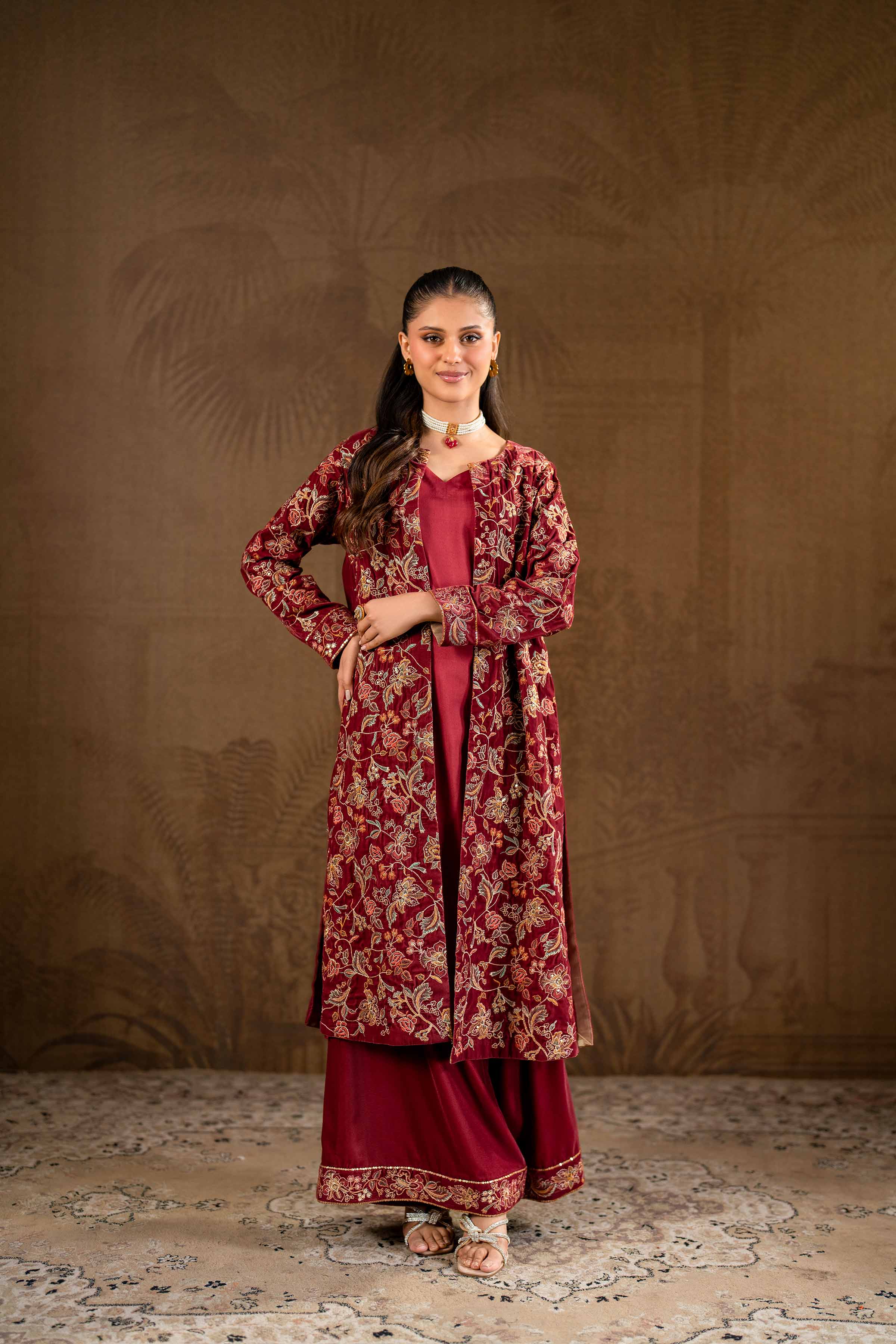 3 Piece - Embroidered Suit - KFW24-13