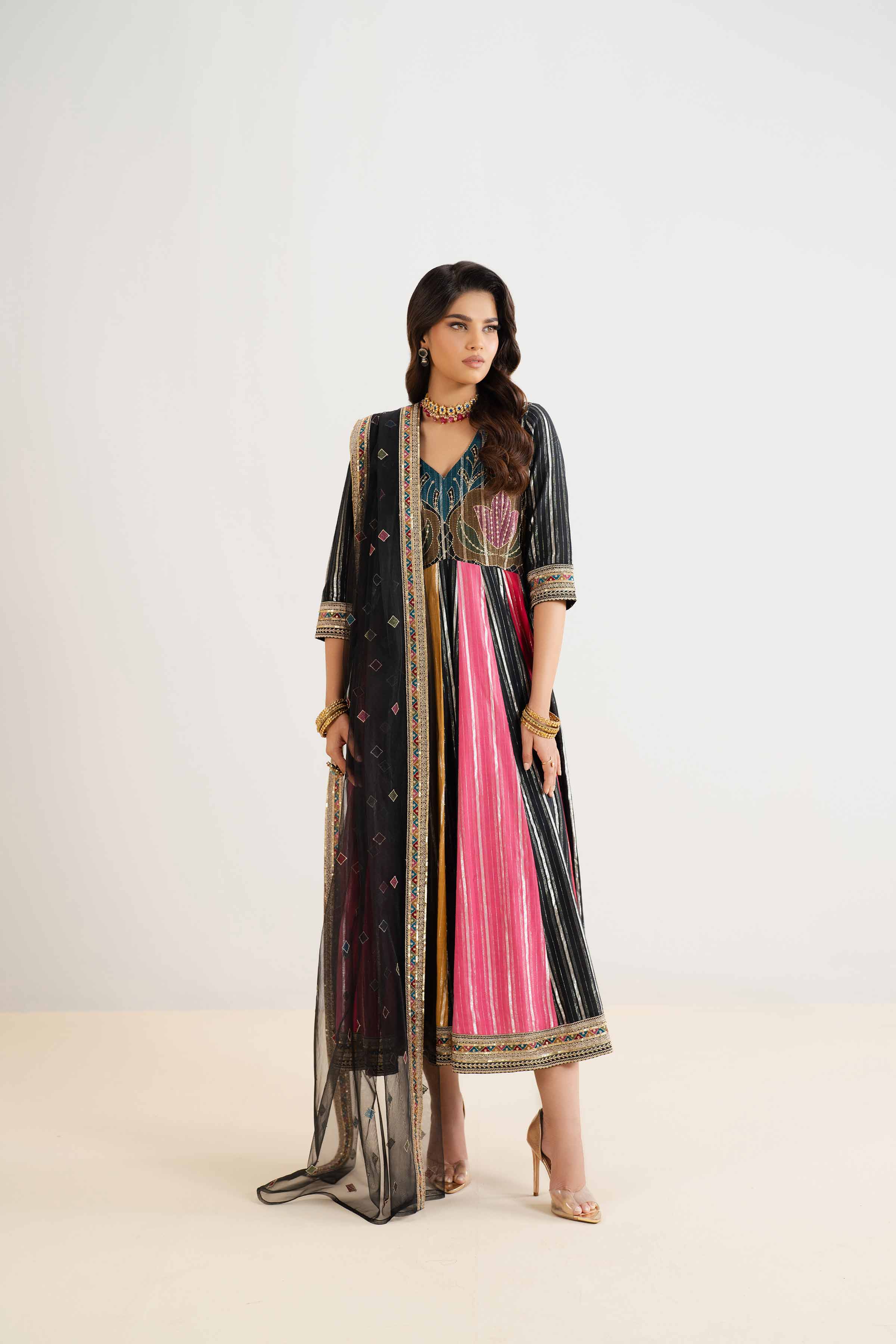 3 Piece - Embroidered Suit - KFW24-158