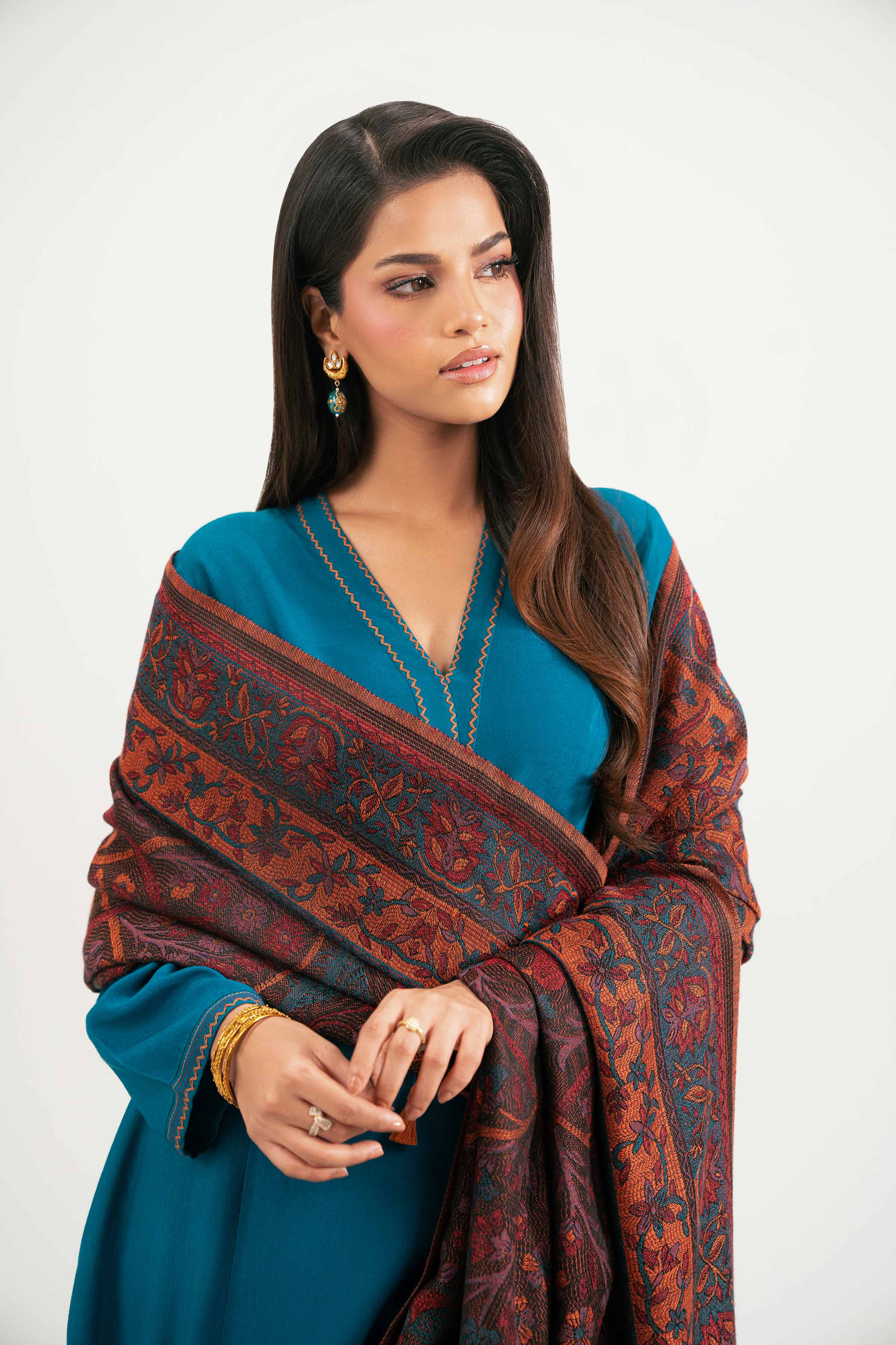 NISHATUAE - Blue Solids Linen 3-piece Ready to wear Suit