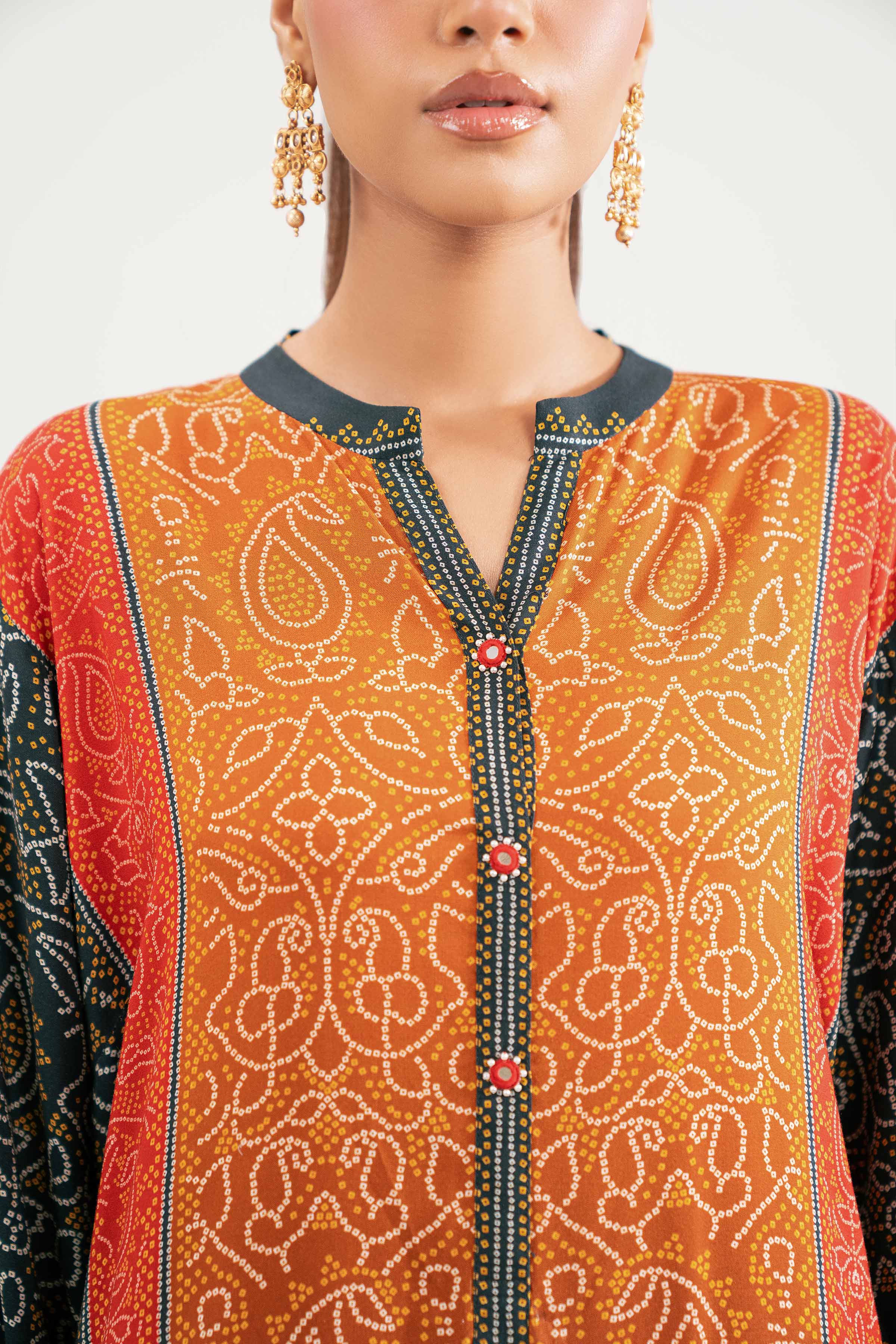 NISHATUAE - Multi Printed Linen 2-piece Ready to wear Dress