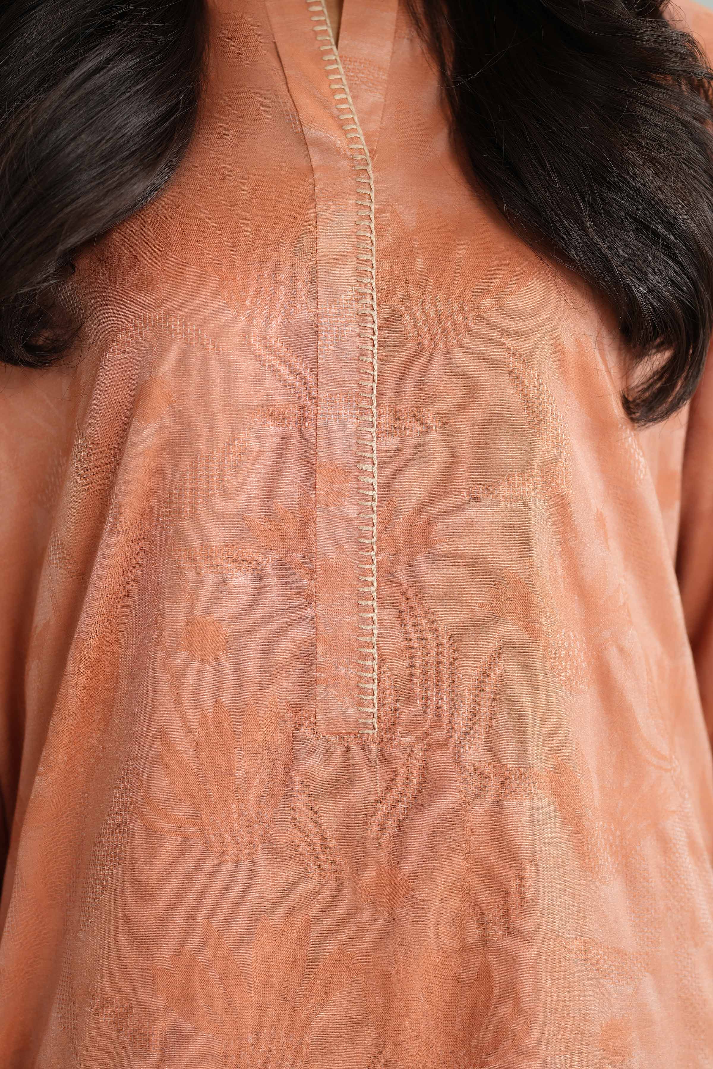 NISHATUAE - Pink Solids Jacquard 2-piece Ready to wear Dress