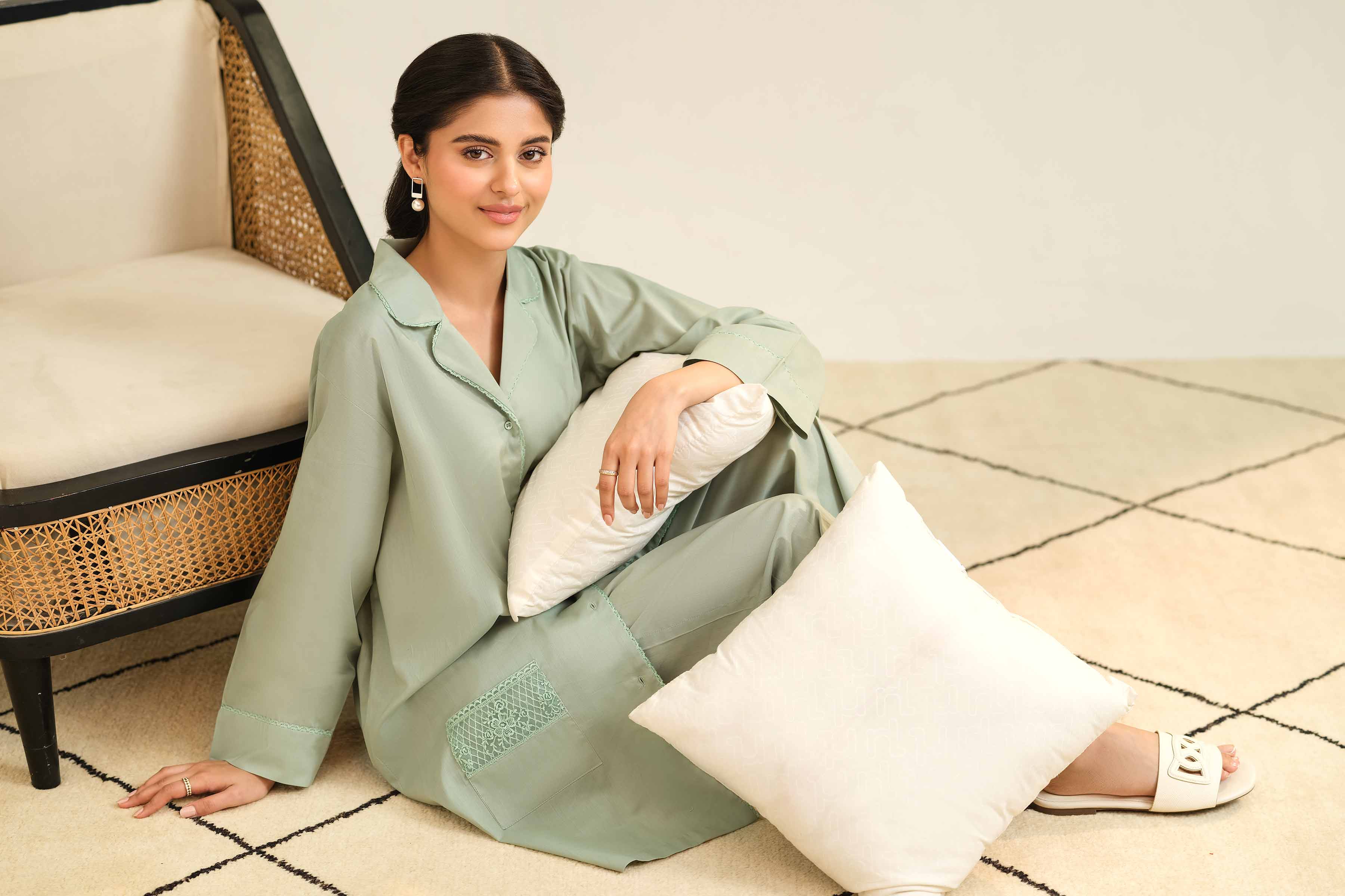 2 Piece - Embroidered Loungewear - KLS25-02