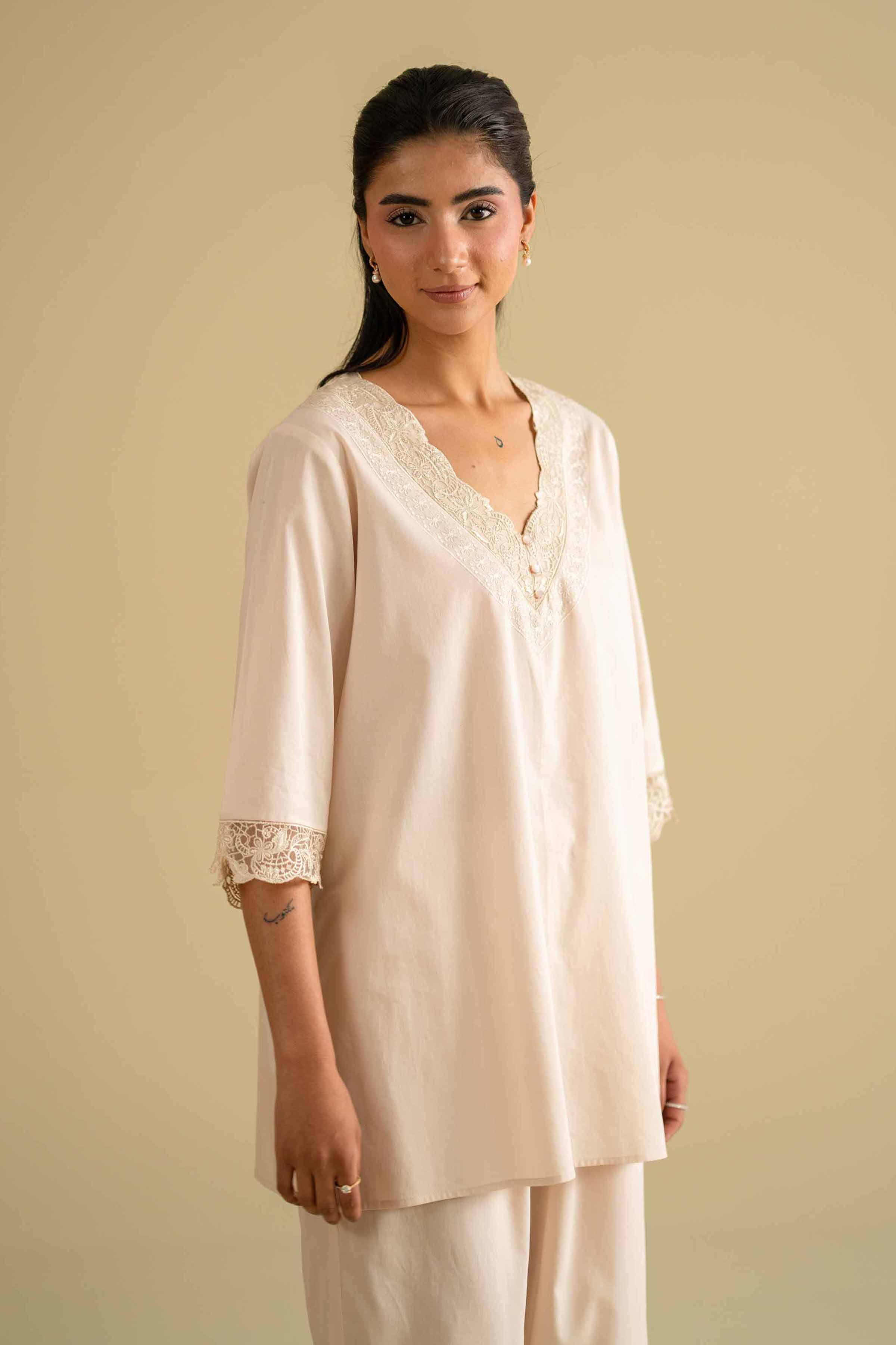 2 Piece - Embroidered Loungewear - KLS26-07