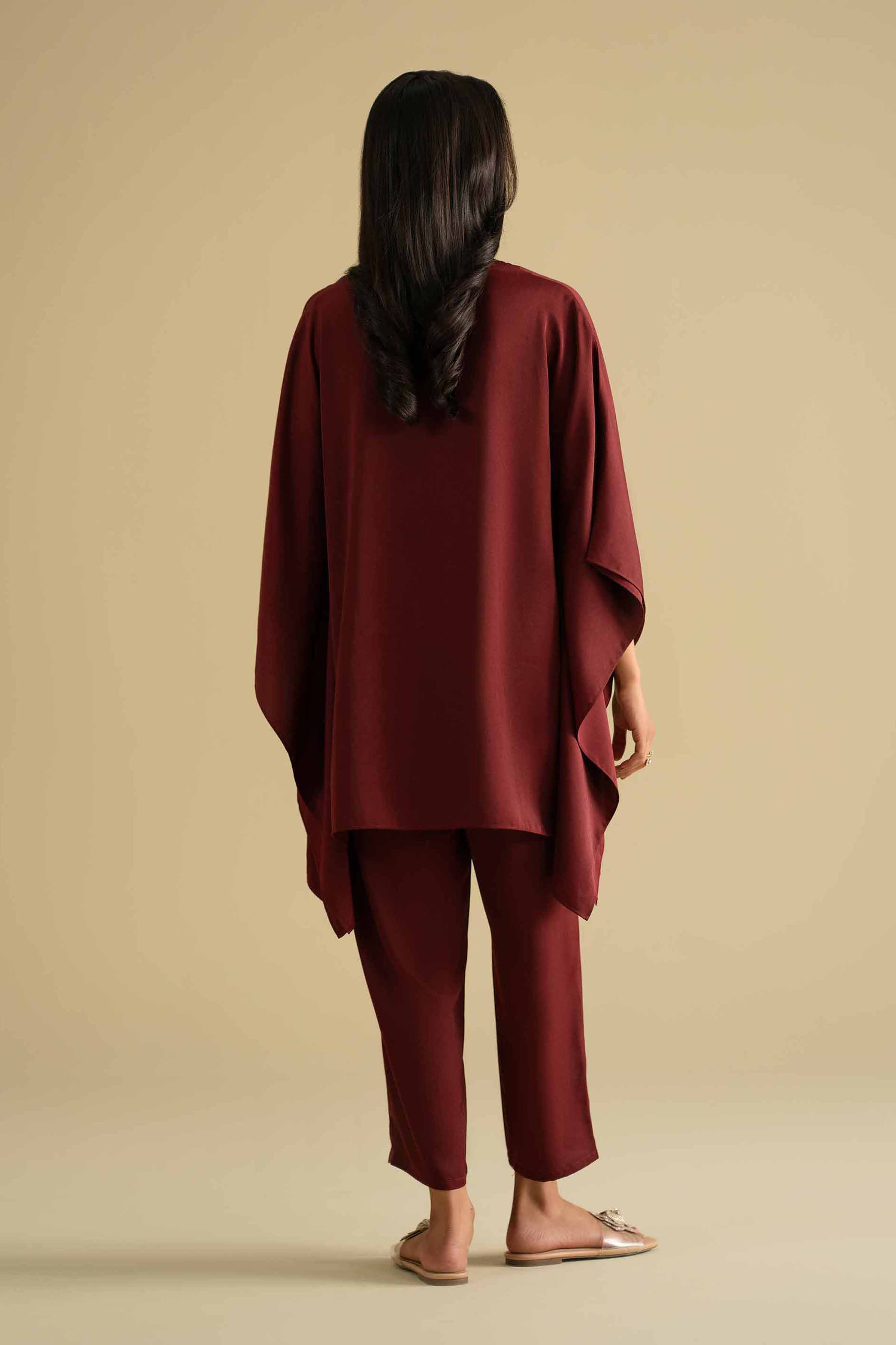 2 Piece - Embroidered Loungewear - KLS26-09 Red Grip 2PC Embroidered LUXURY