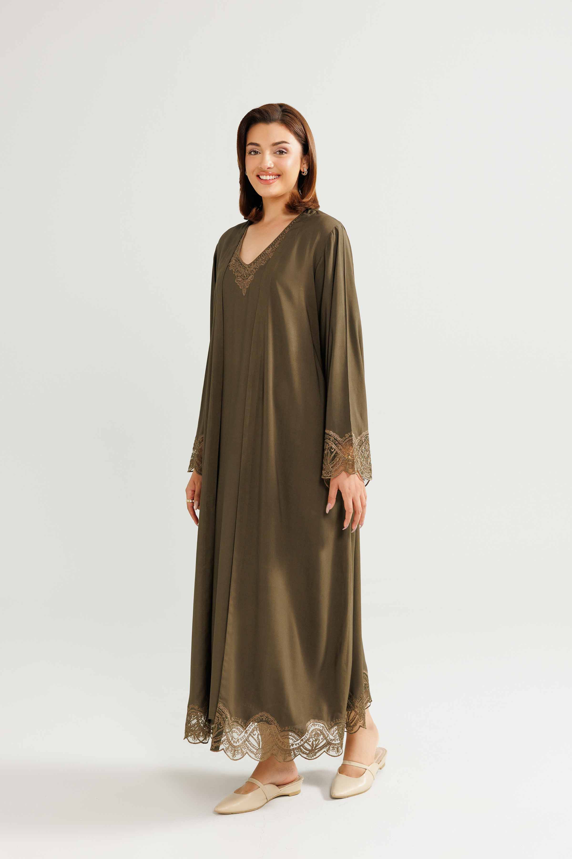 NishatUAE - Green Embroidered Linen 2-piece Ready To Wear Loungewear