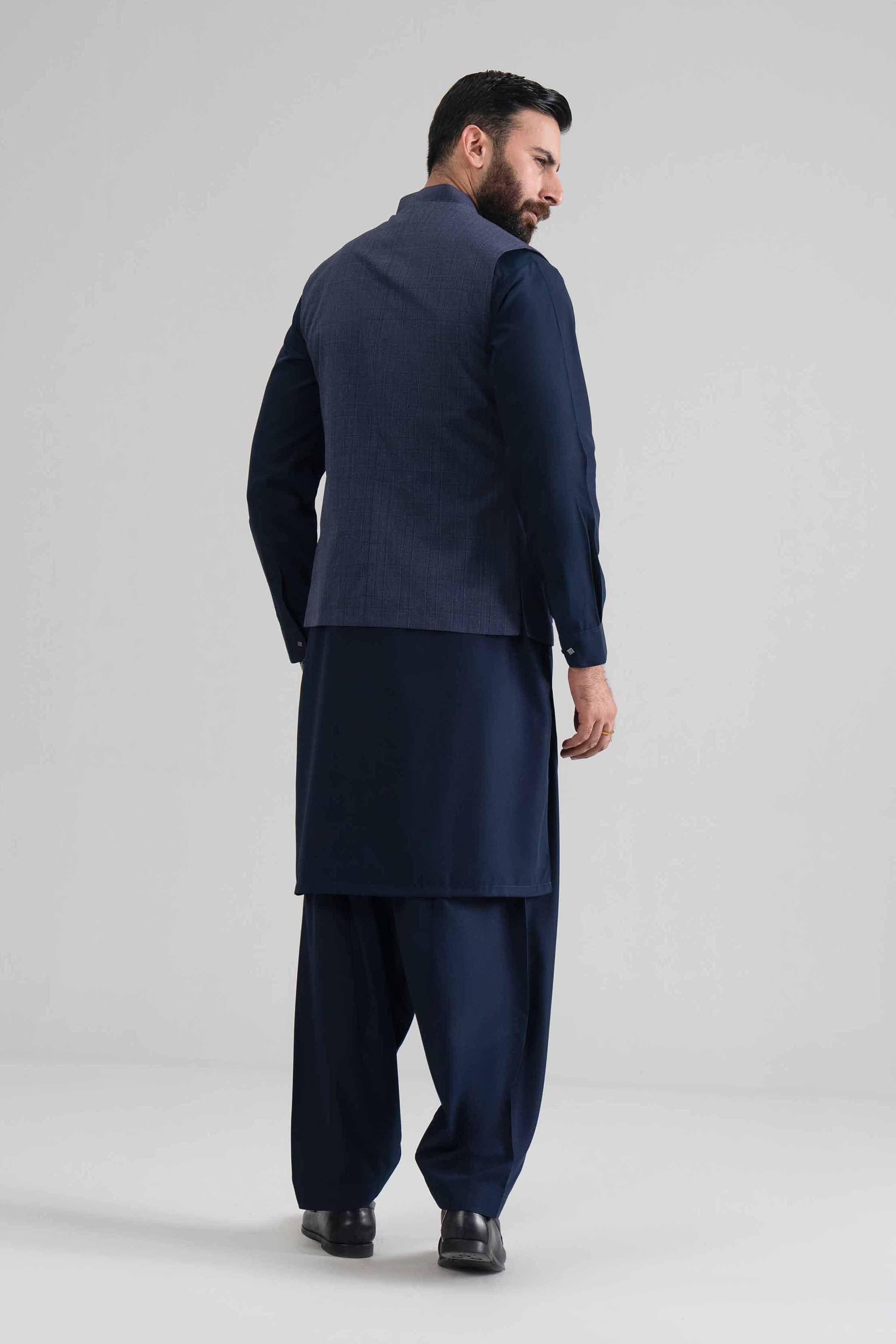 3 Piece - Basic Suit - NQ26-013 Navy Blended 3PC Solids