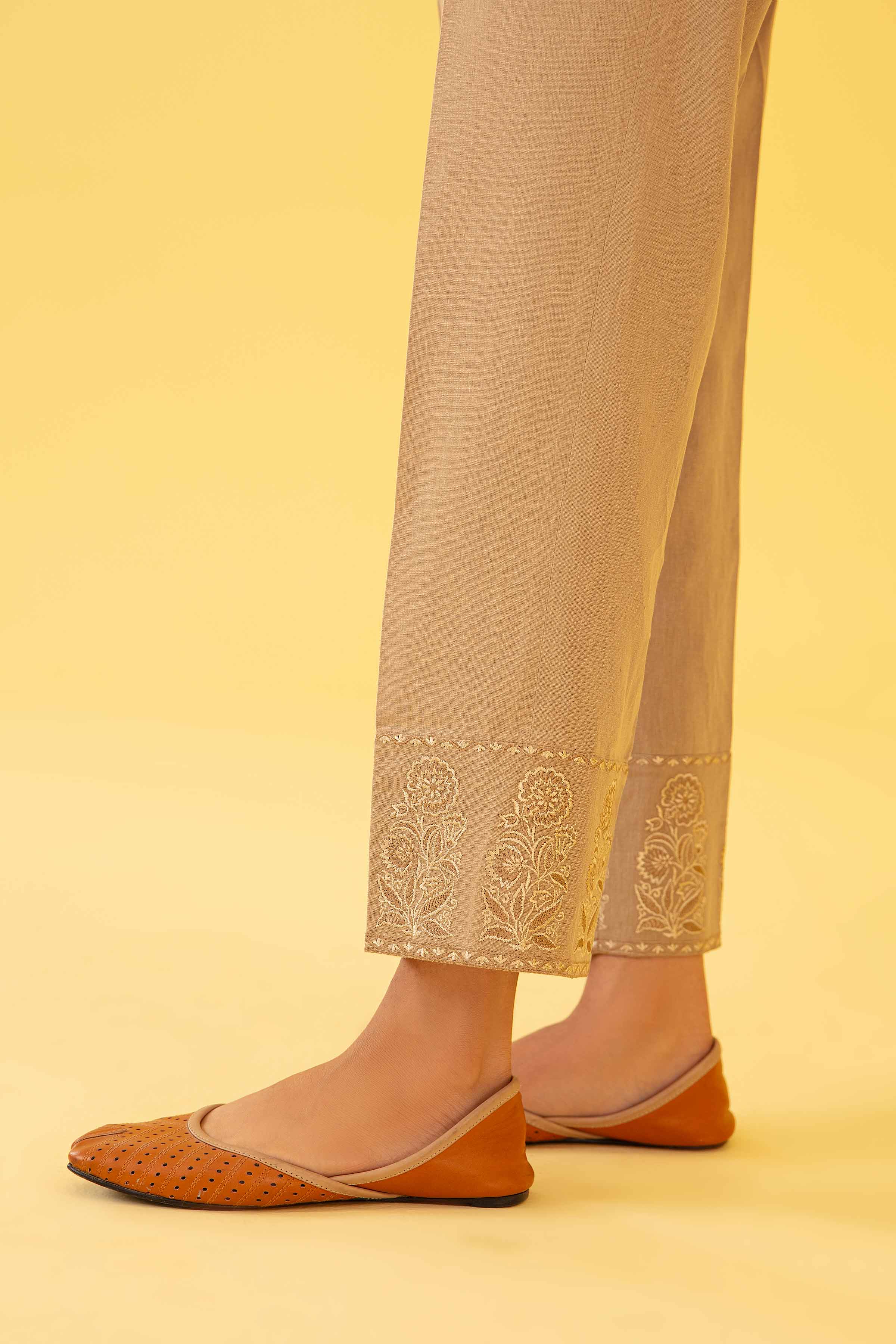 Nishat Linen UAE - Embroidered Trousers - PE23-219