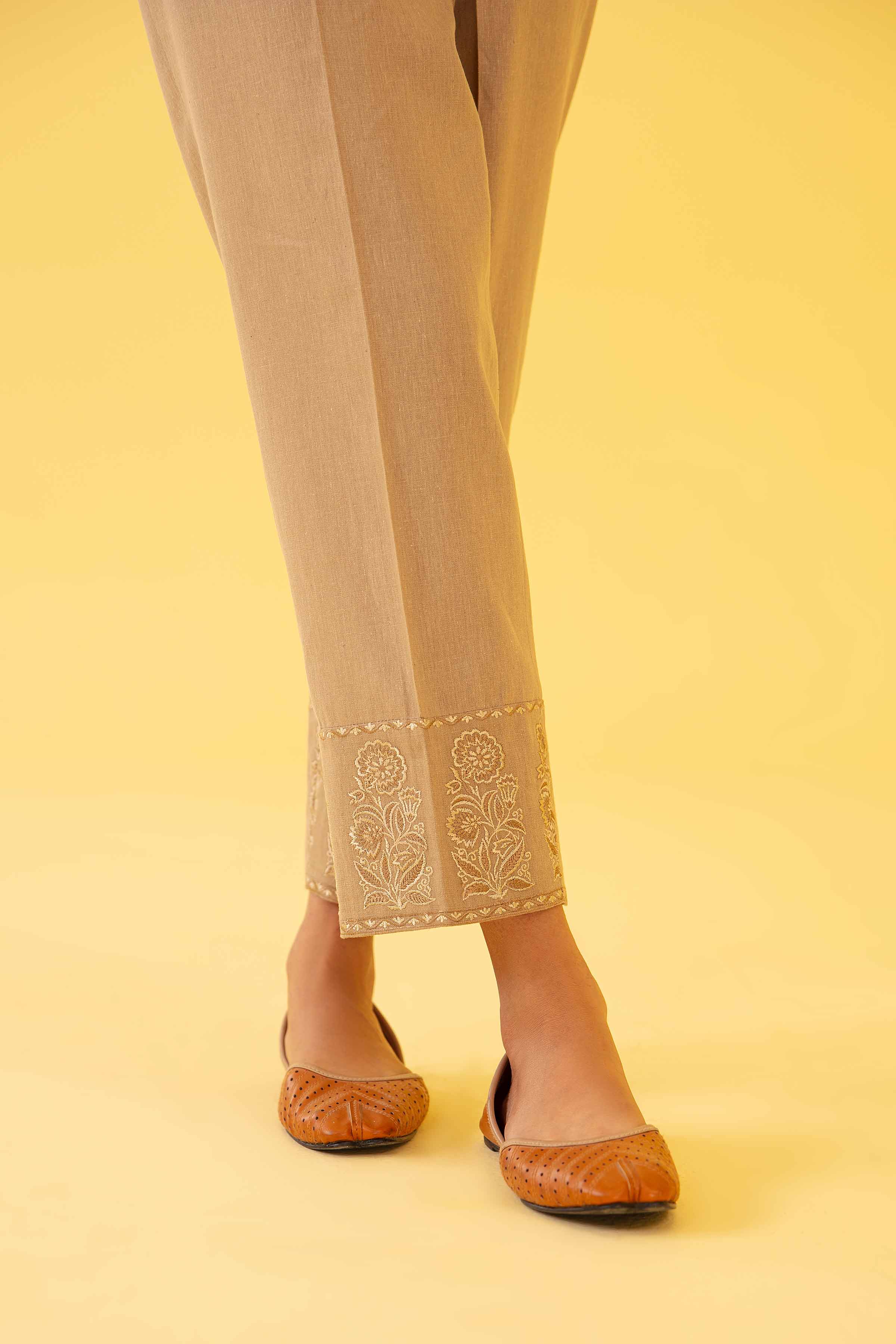 Nishat Linen UAE - Embroidered Trousers - PE23-219