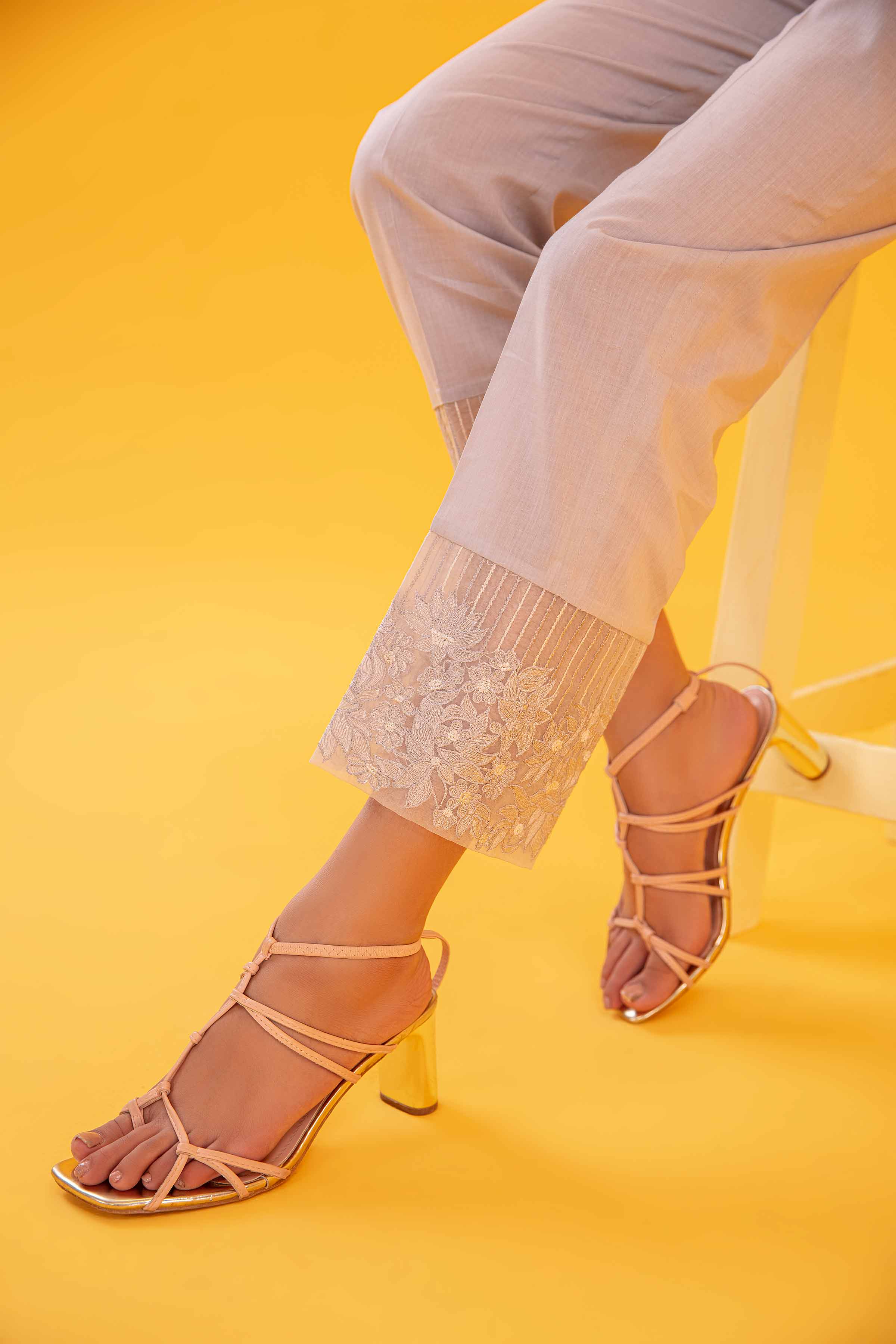 Nishat Linen UAE - Embroidered Trousers - PE23-220