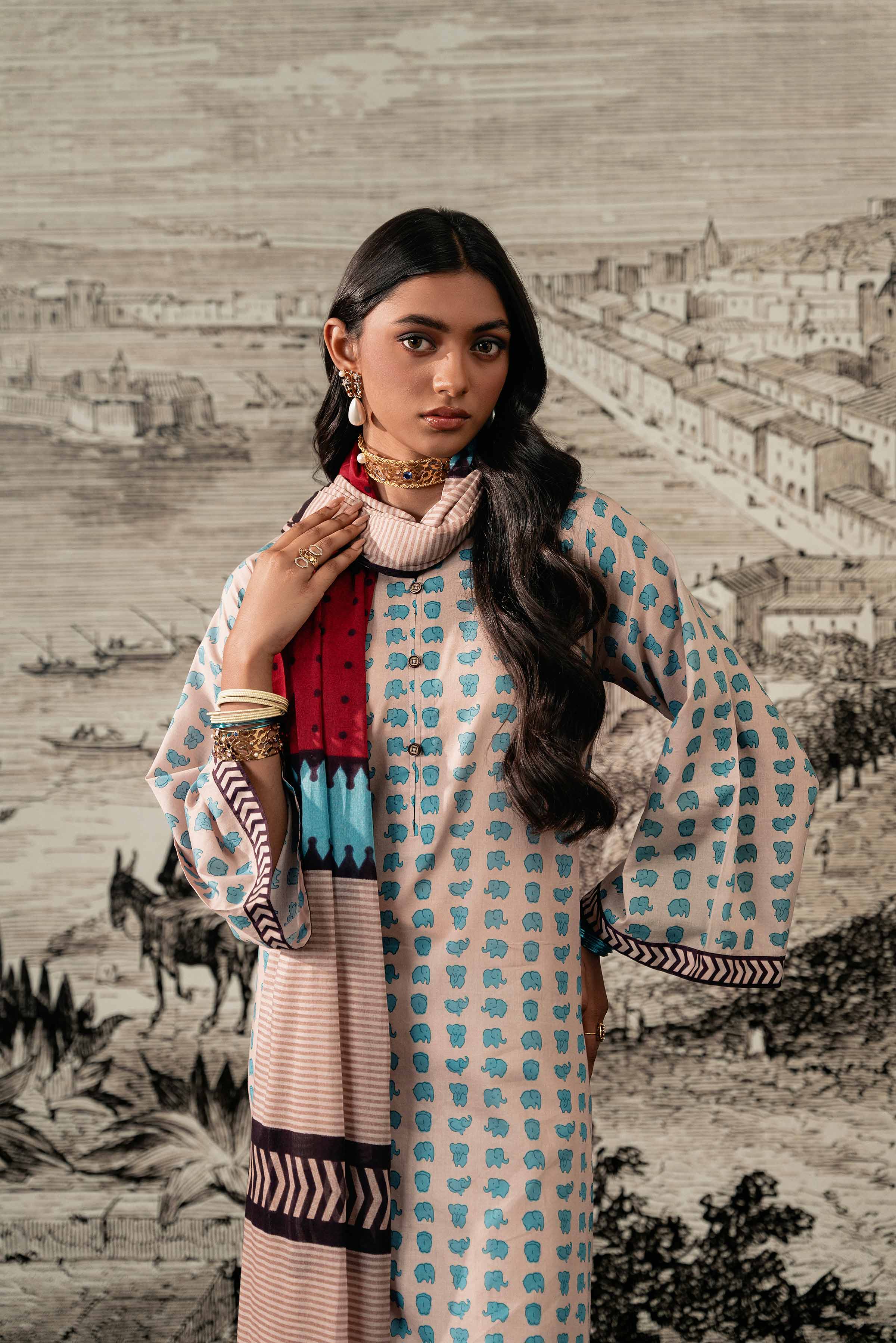 2 Piece - Printed Suit - PE23-226