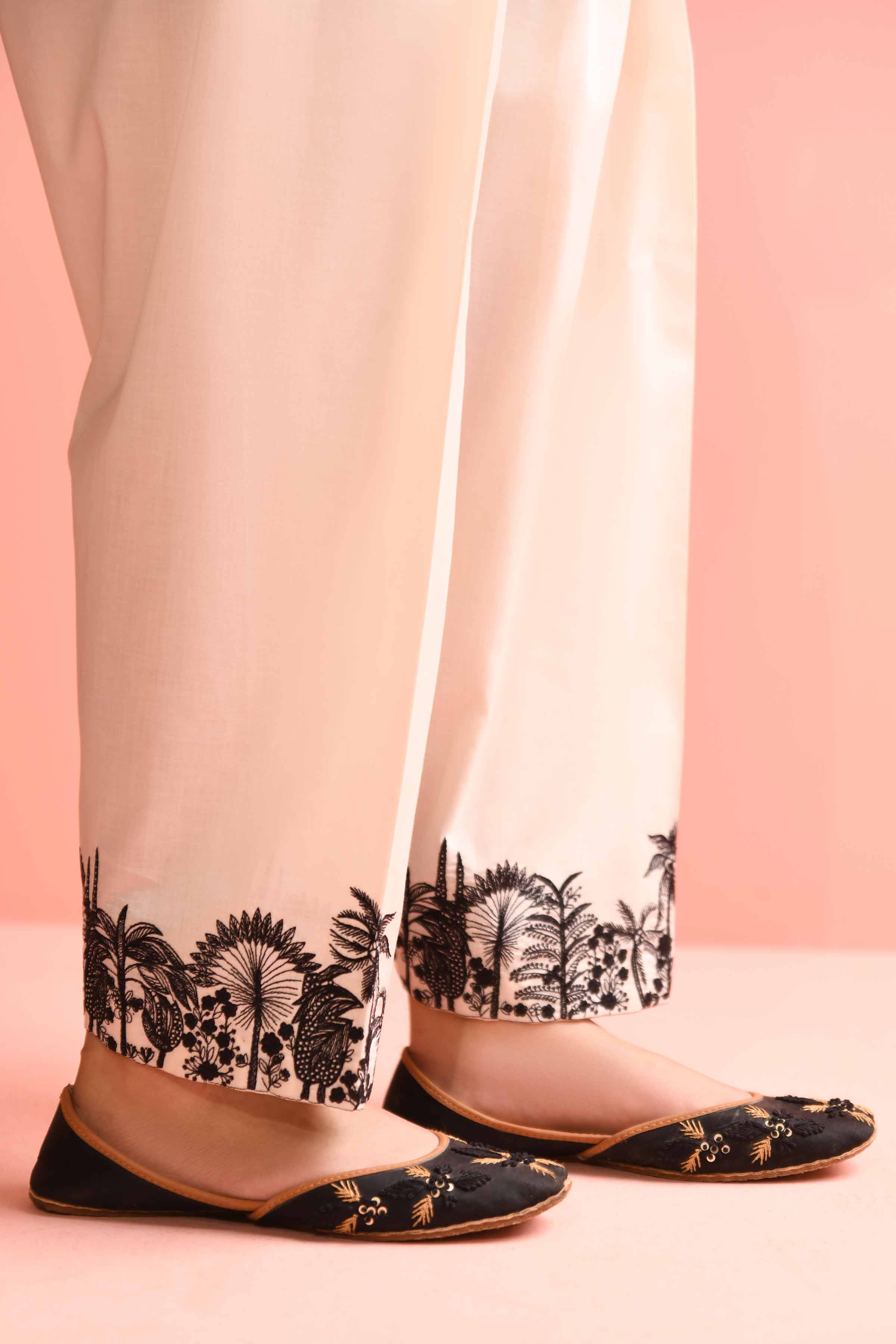 Nishat Linen UAE - Embroidered Shalwar - PE23-97