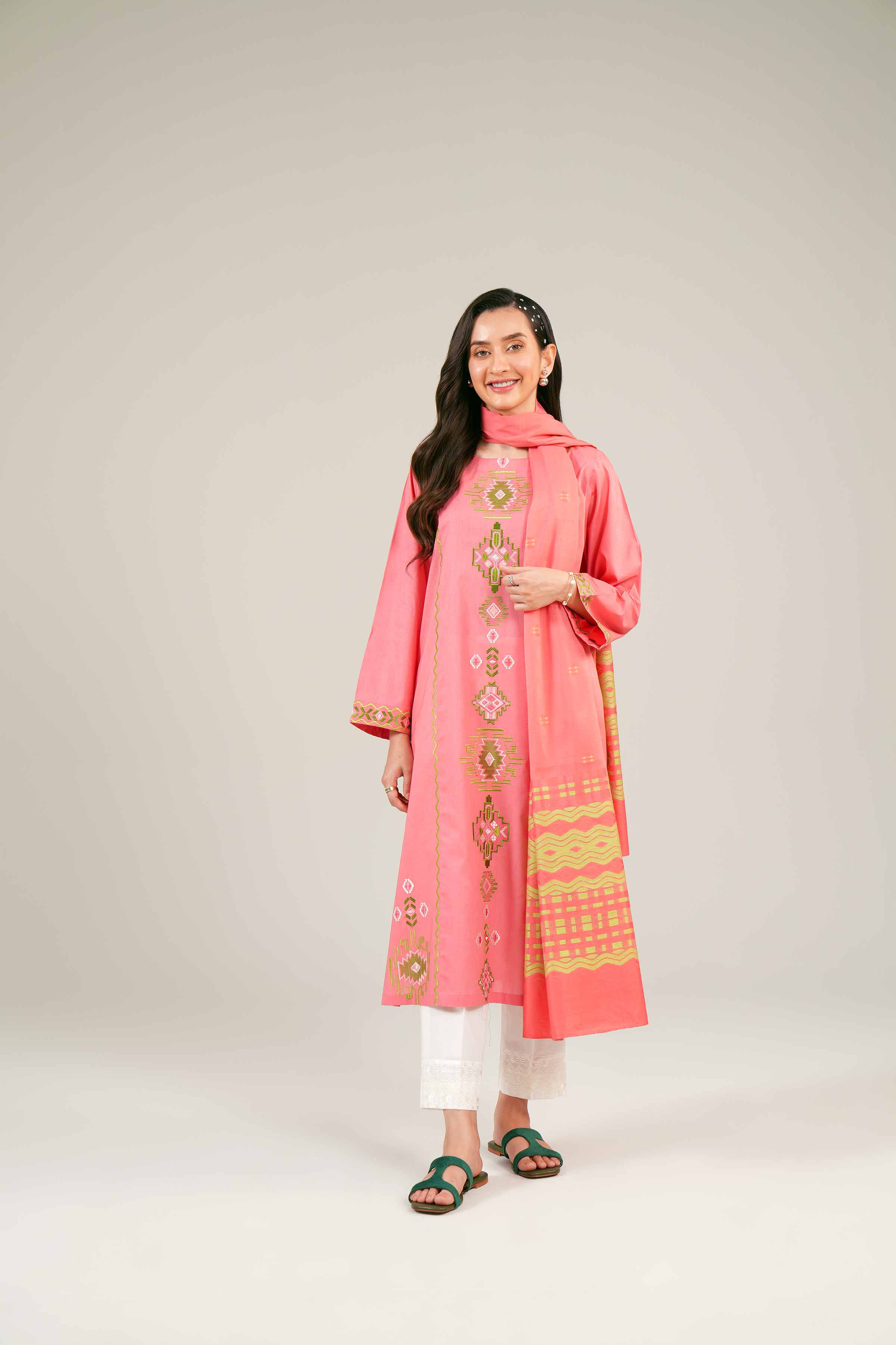 2 Piece - Embroidered Suit - PE24-100