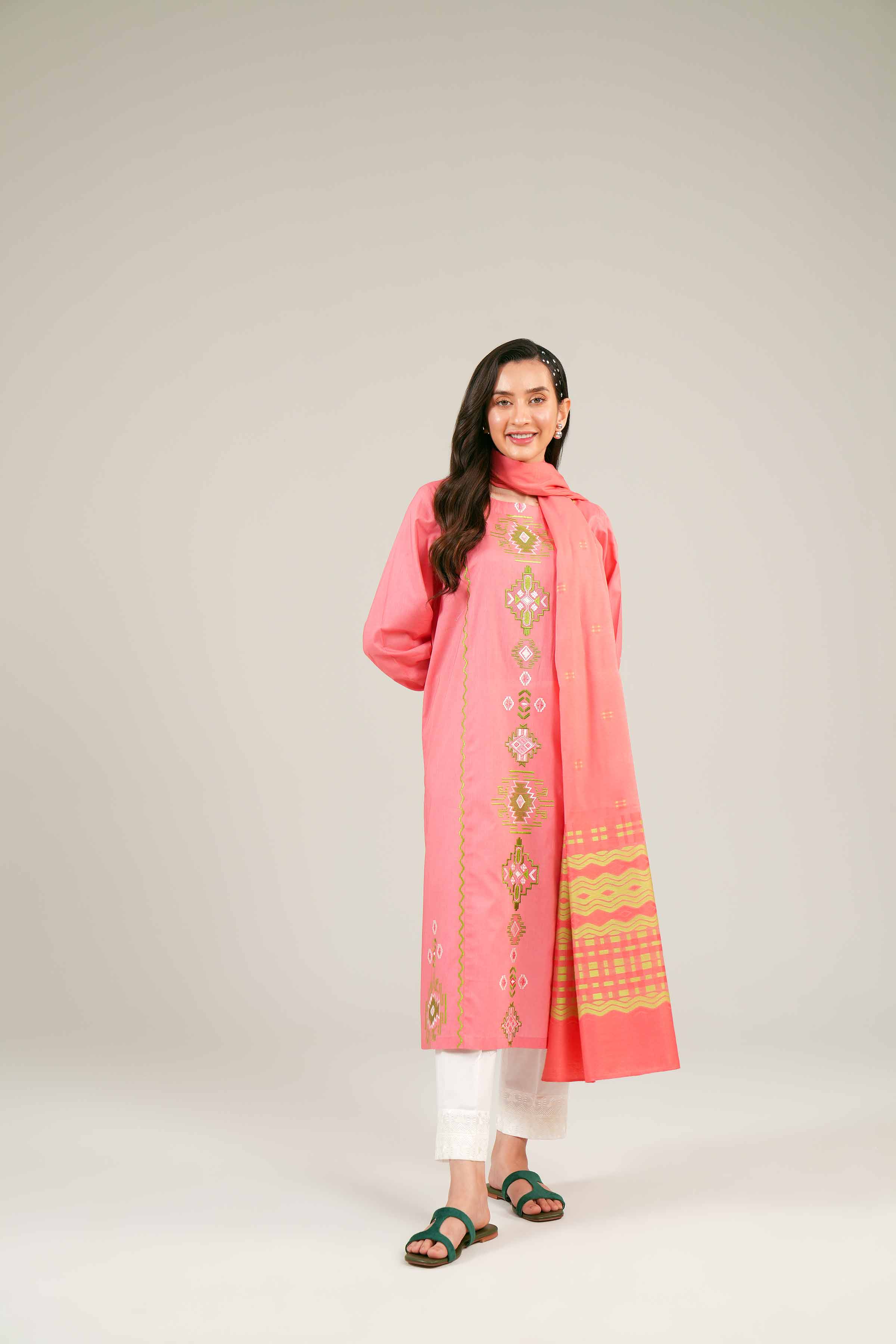 2 Piece - Embroidered Suit - PE24-100