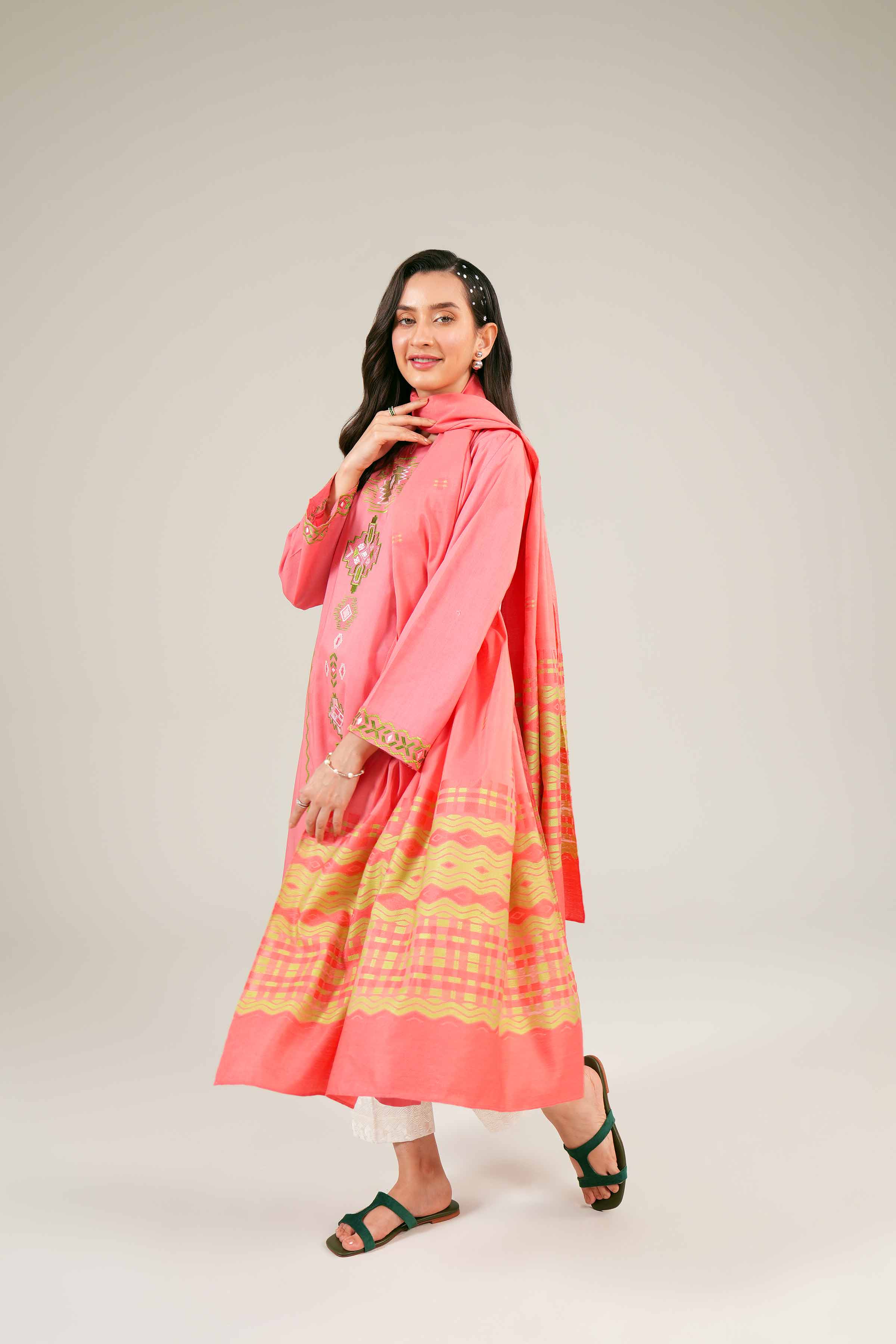 2 Piece - Embroidered Suit - PE24-100