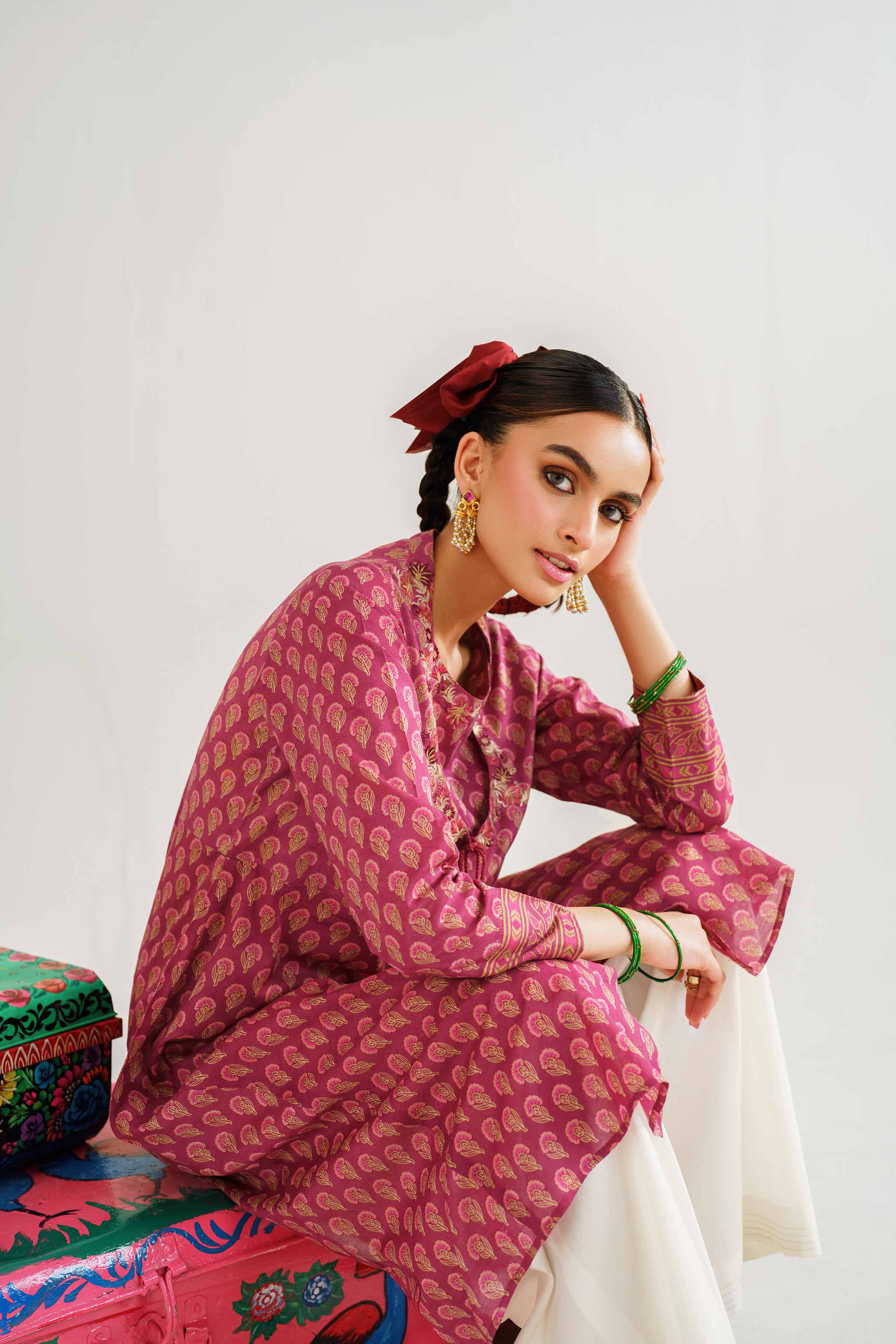 Printed Embroidered Shirt - PE24-422