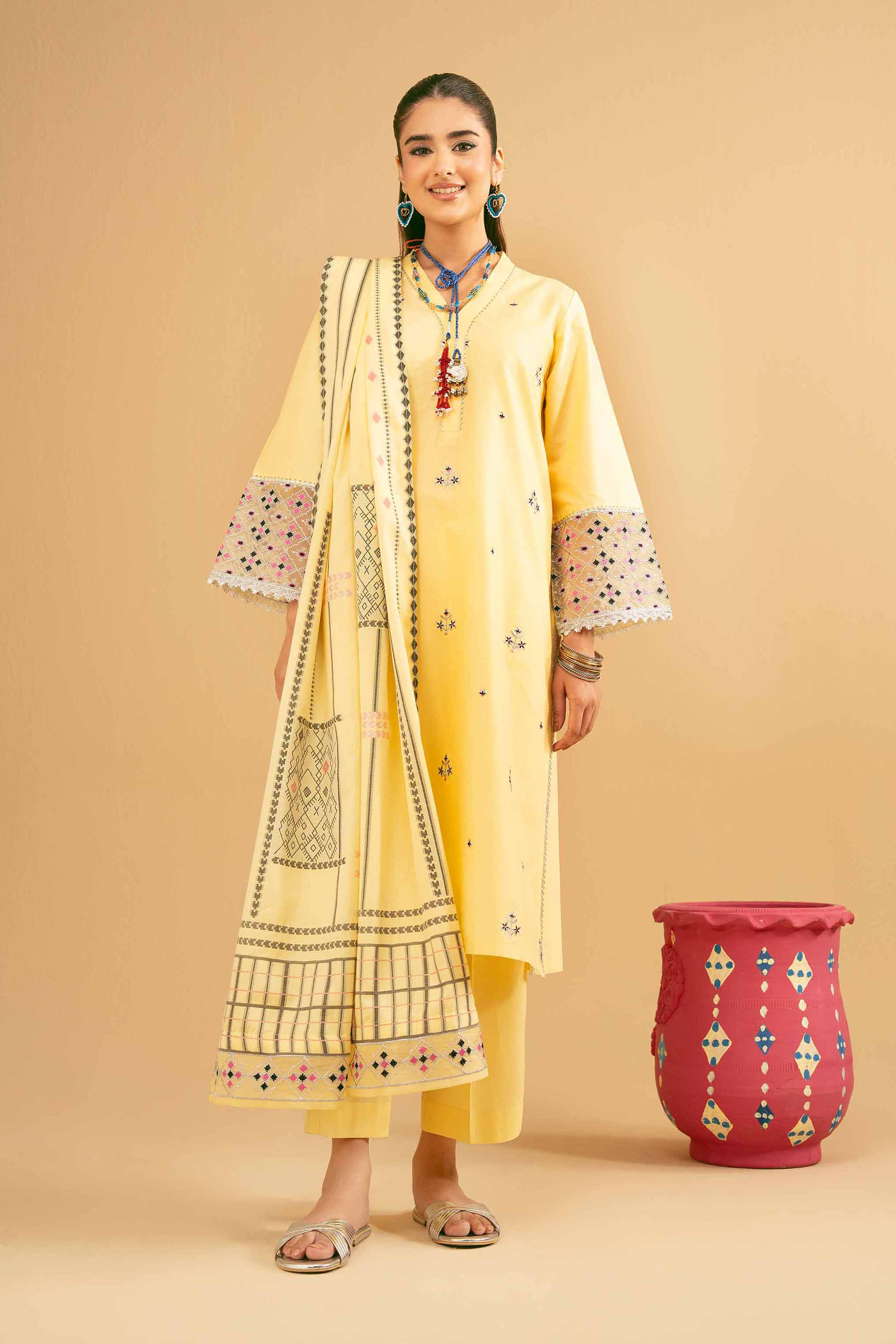 3 Piece - Embroidered Suit - PE25-100