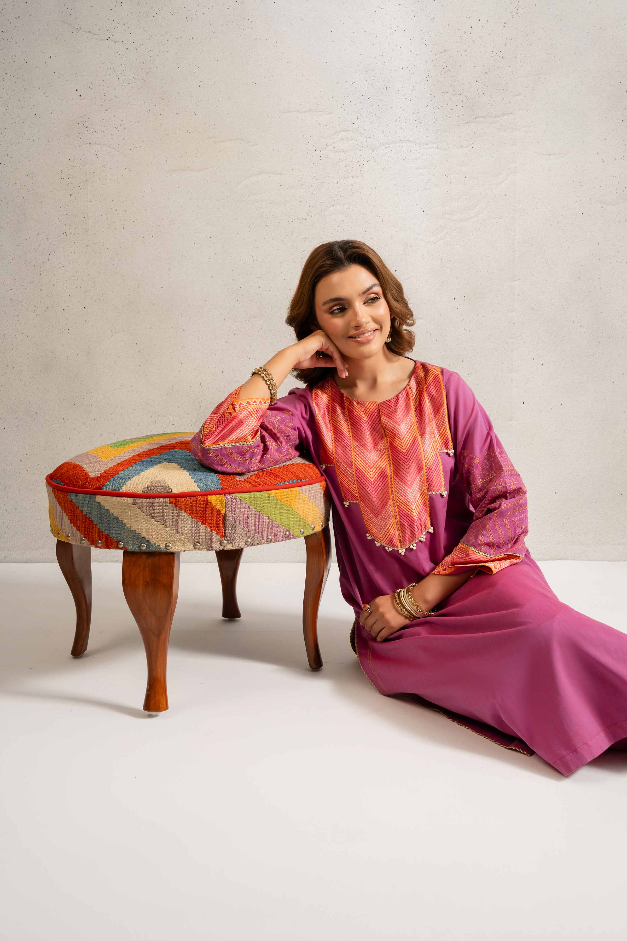 2 Piece - Embroidered Suit - PE25-109