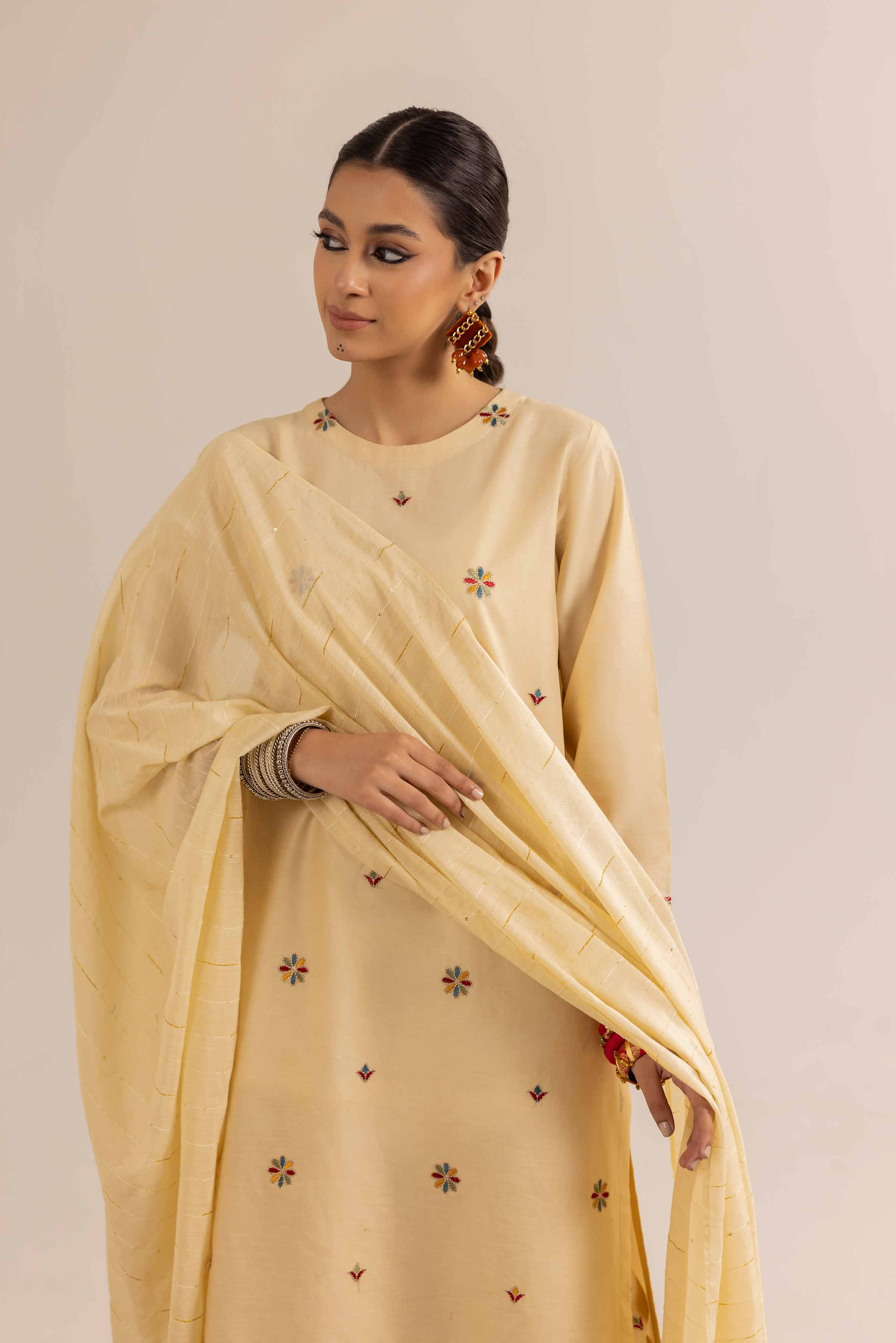 3 Piece - Embroidered Suit - PE25-146