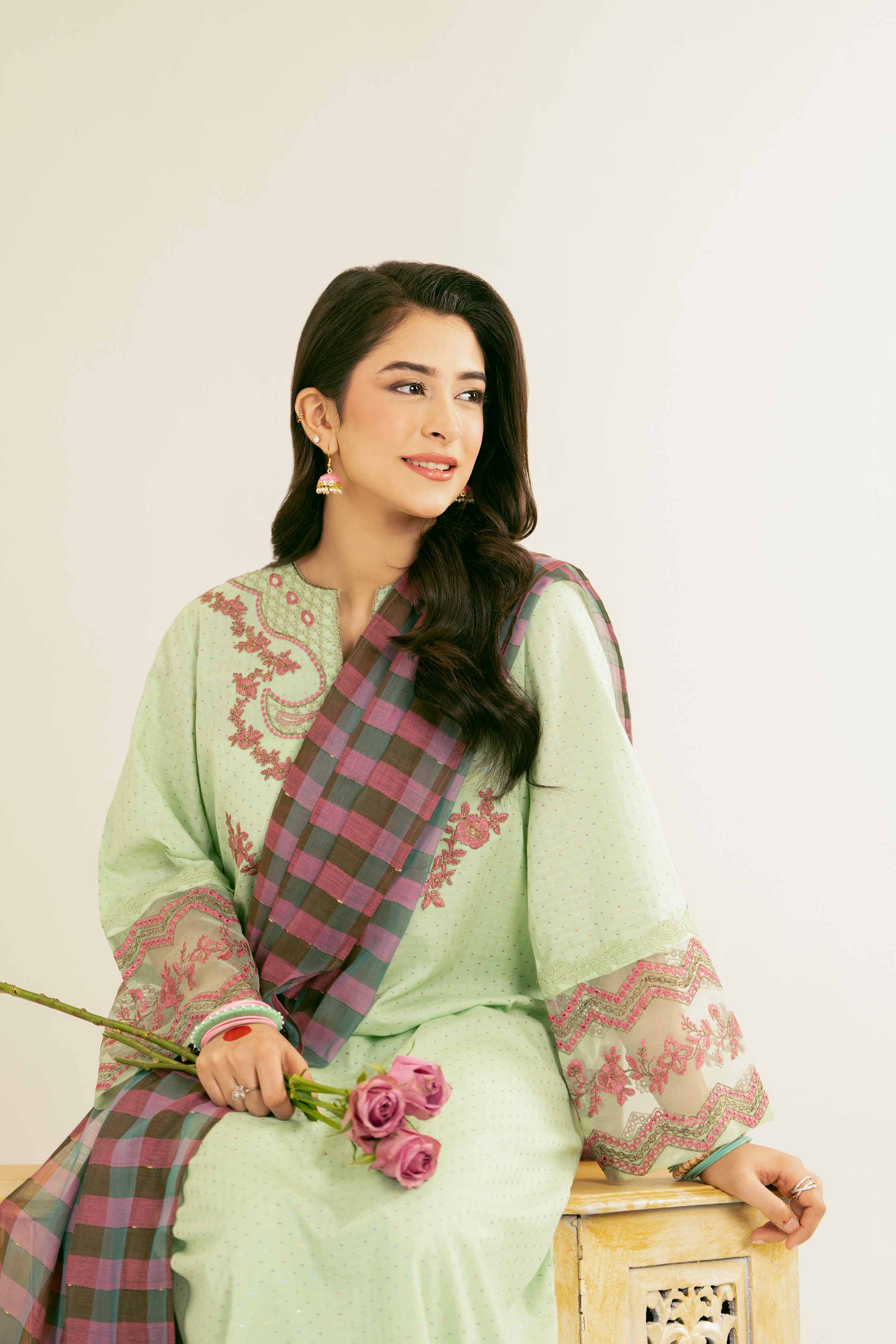 3 Piece - Embroidered Suit - PE25-171