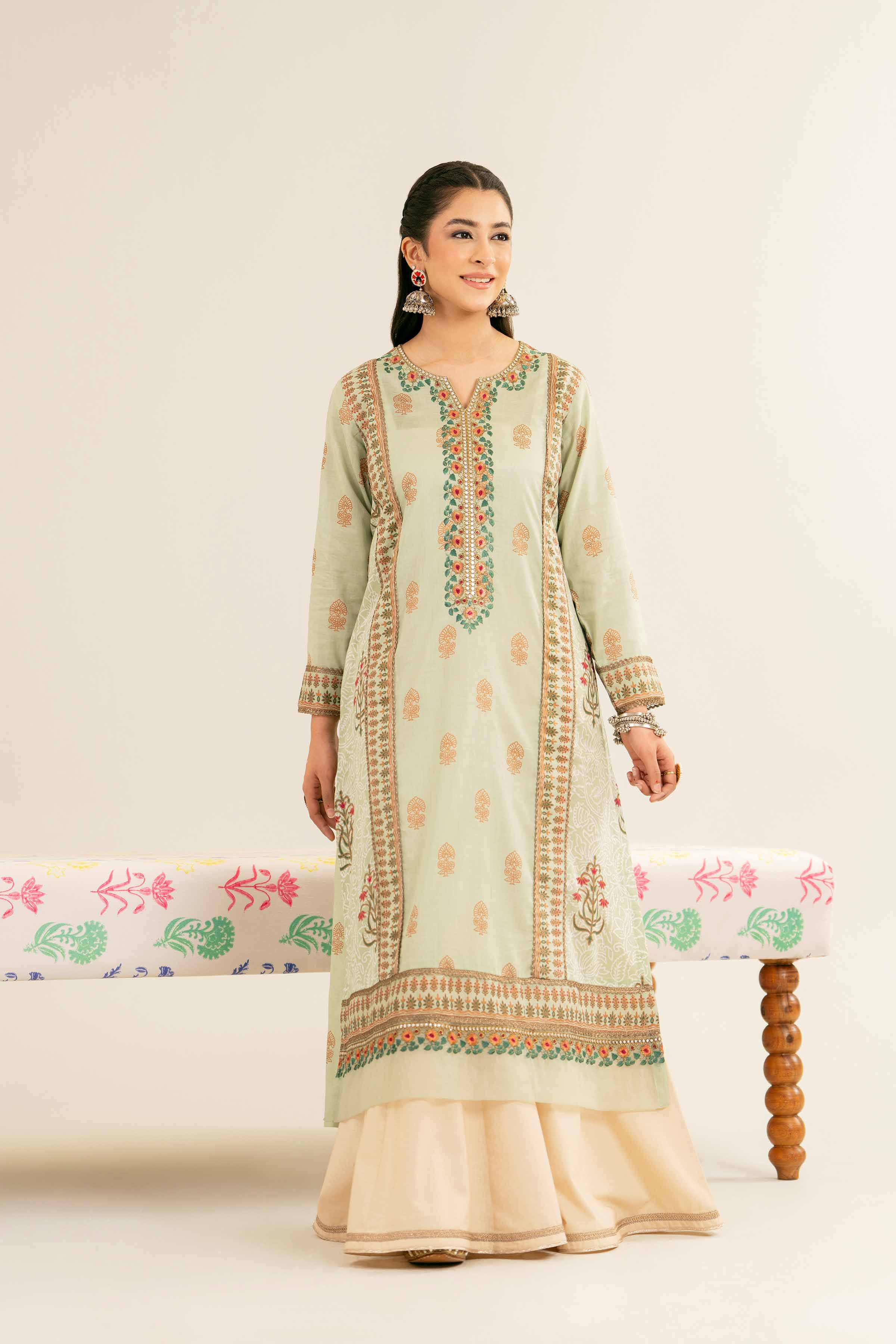 Printed Embroidered Shirt - PE25-209
