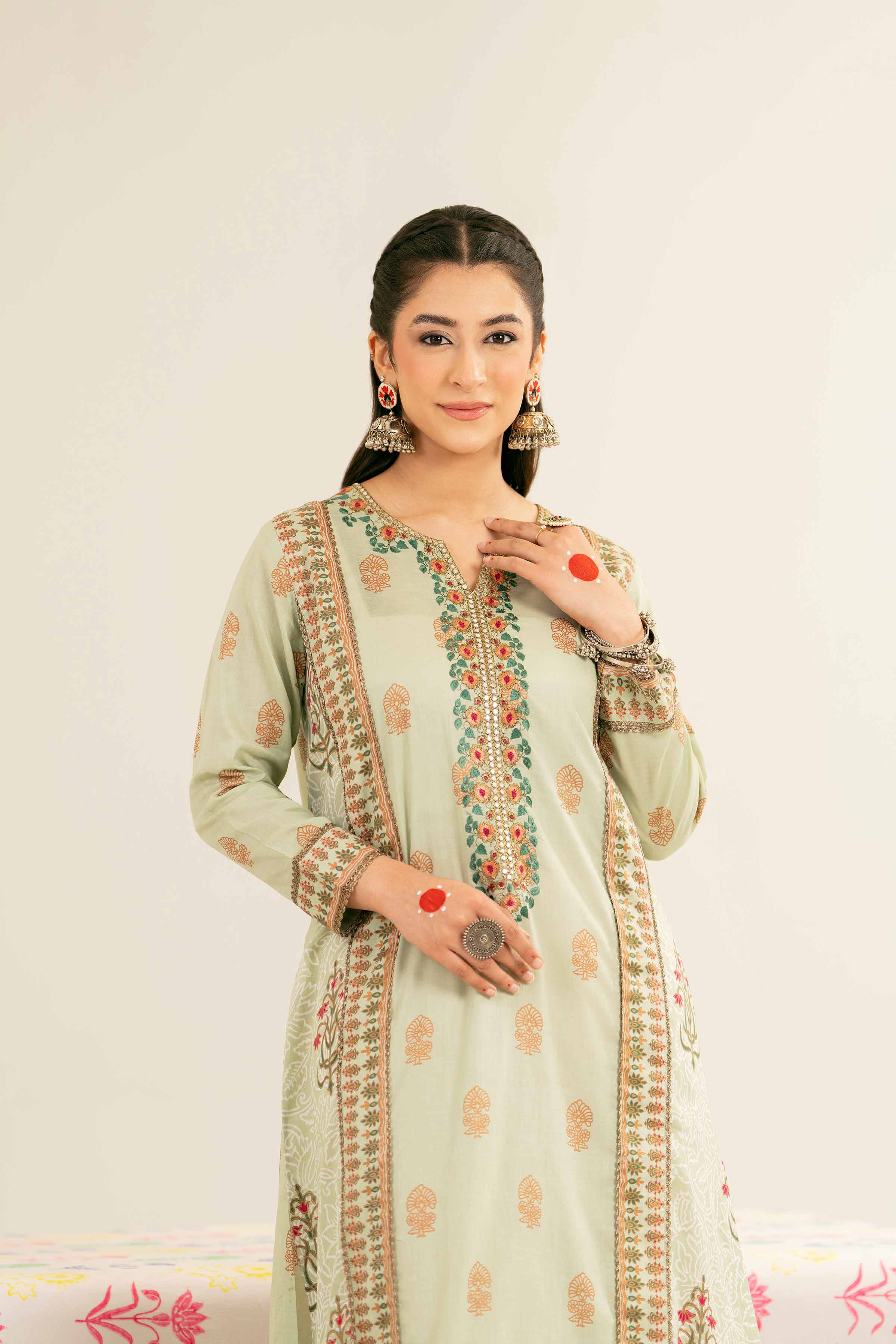 Printed Embroidered Shirt - PE25-209