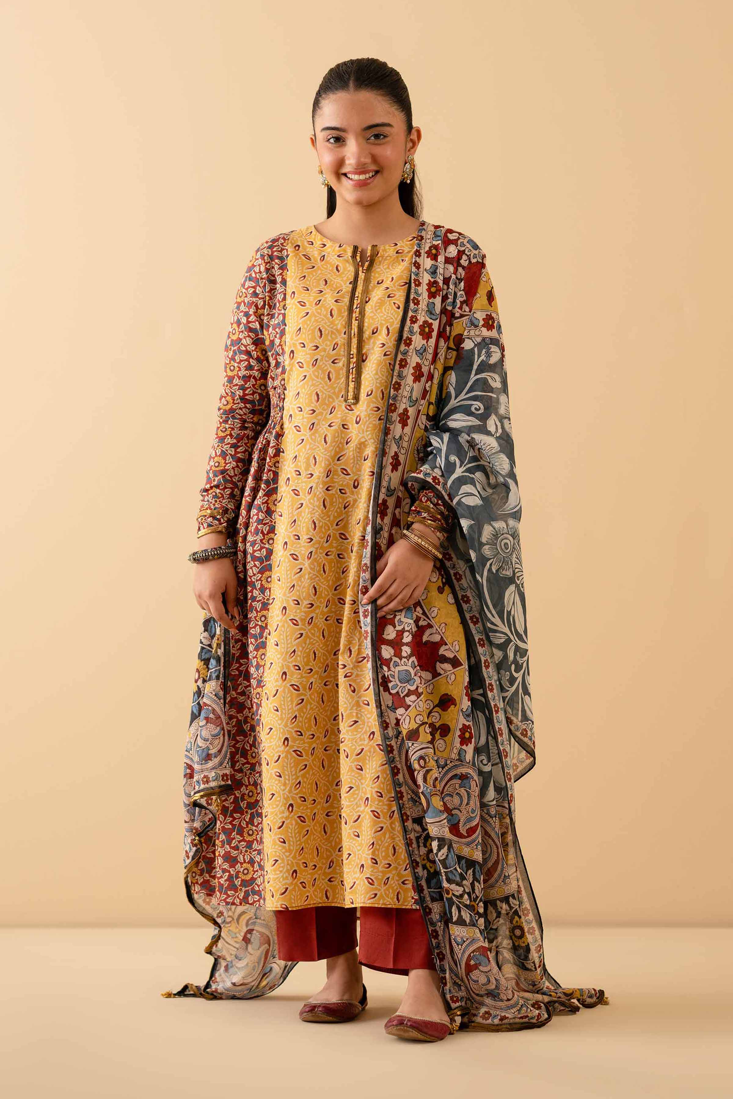3 Piece - Printed Suit - PE25-216