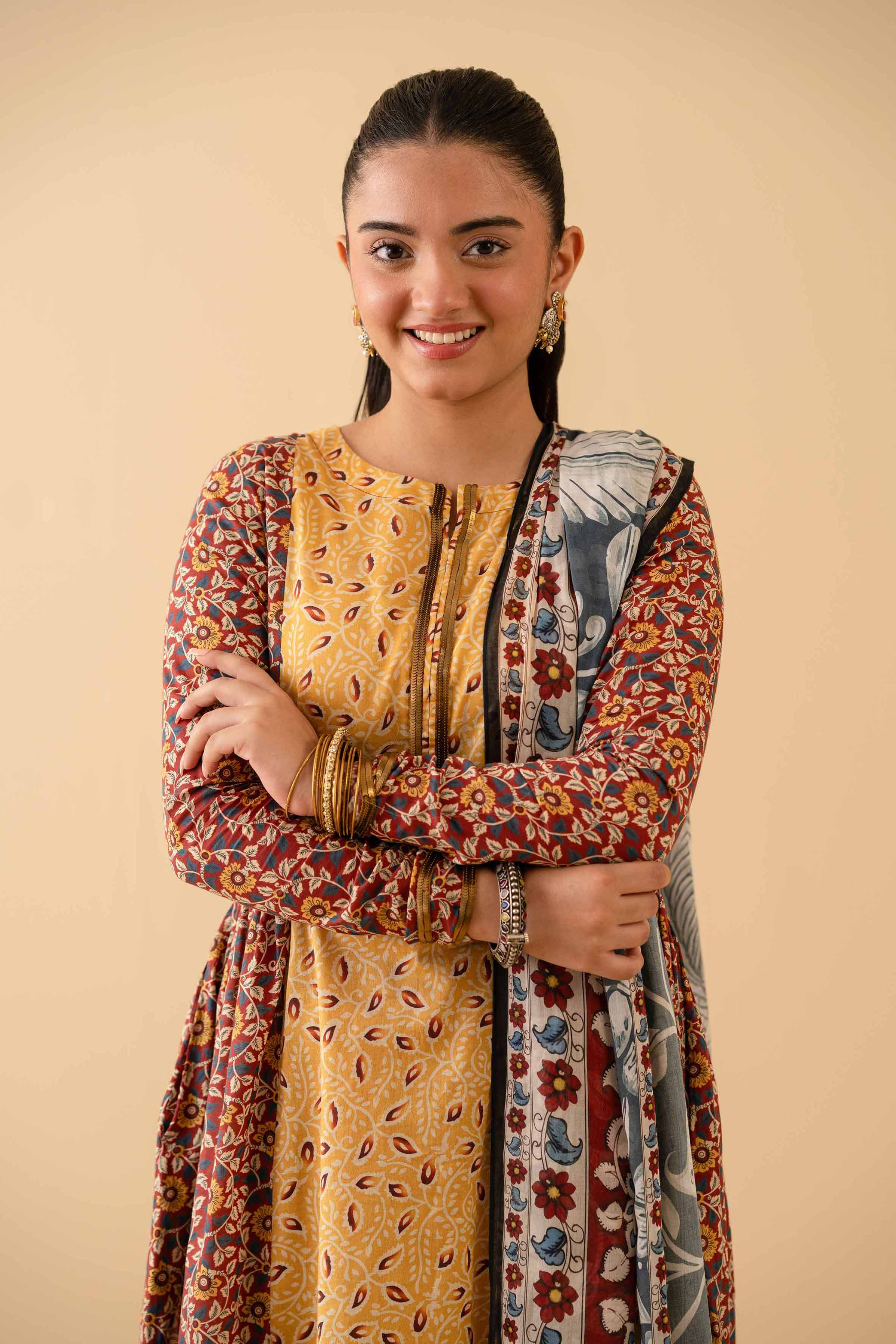 3 Piece - Printed Suit - PE25-216