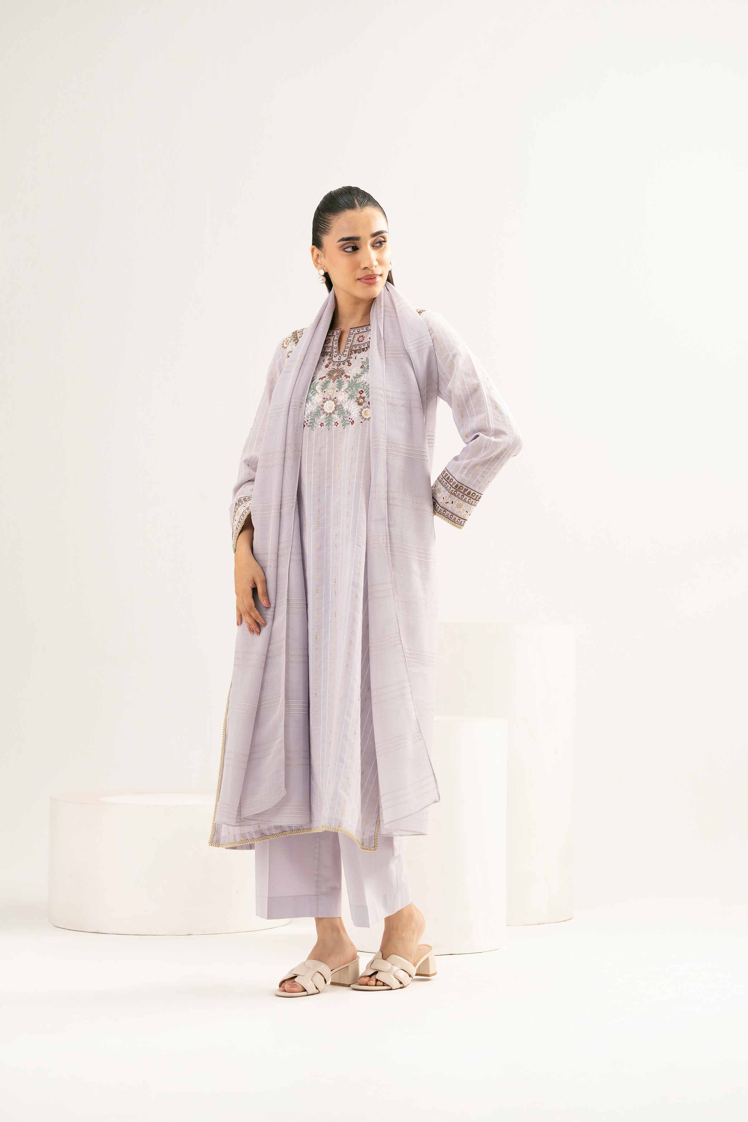 3 Piece - Embroidered Suit - PE25-242