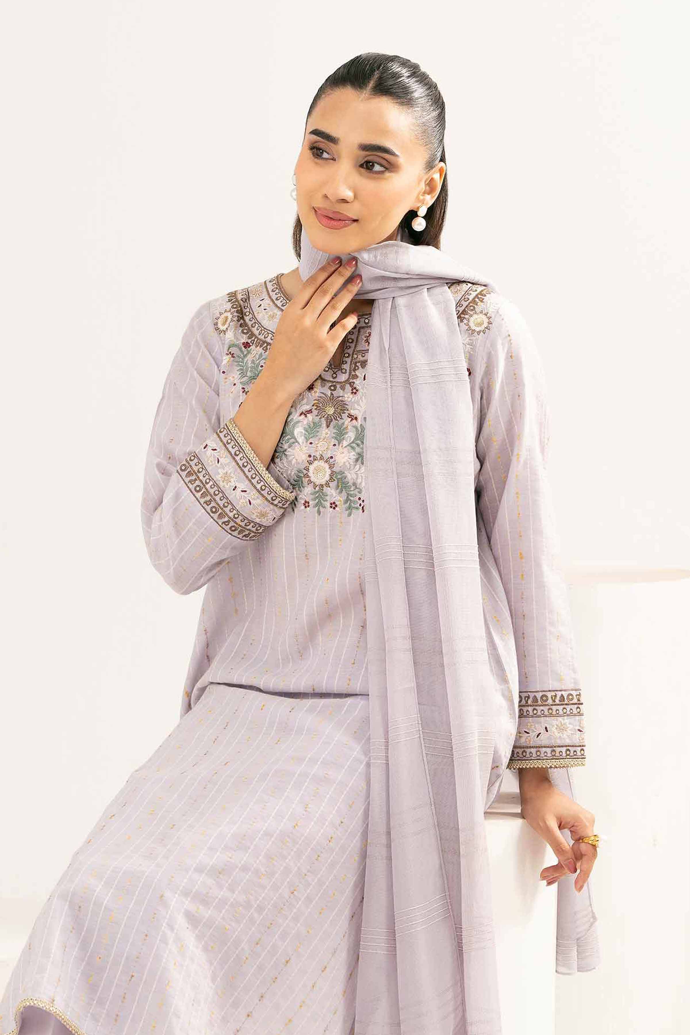 3 Piece - Embroidered Suit - PE25-242