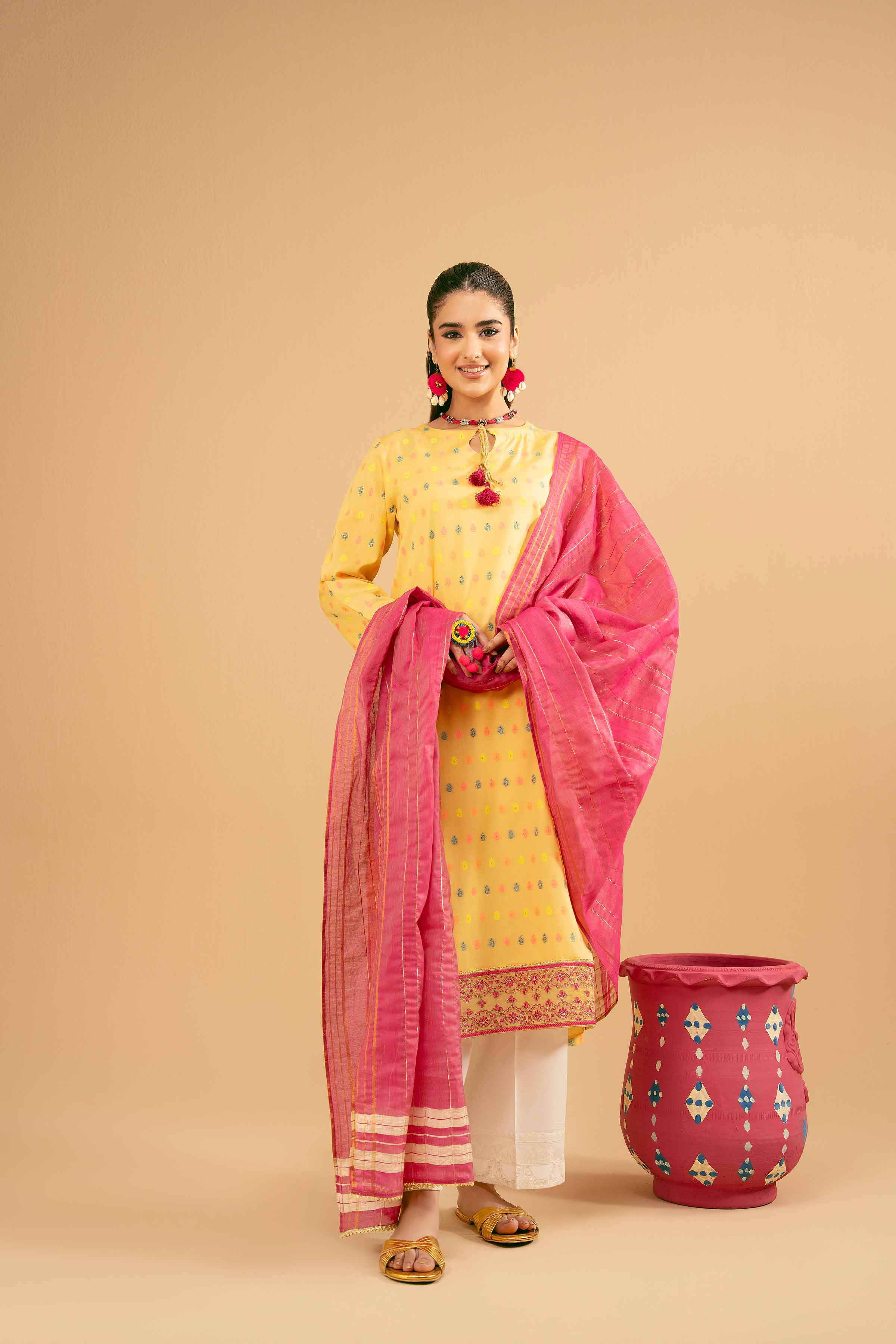 2 Piece - Embroidered Suit - PE25-245