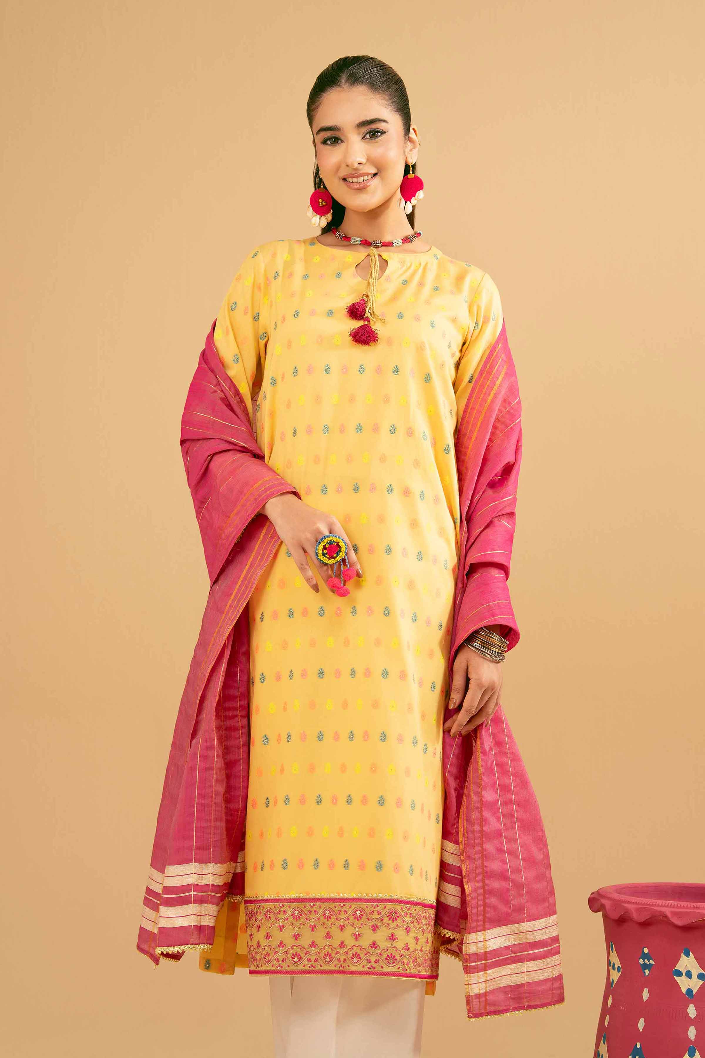 2 Piece - Embroidered Suit - PE25-245